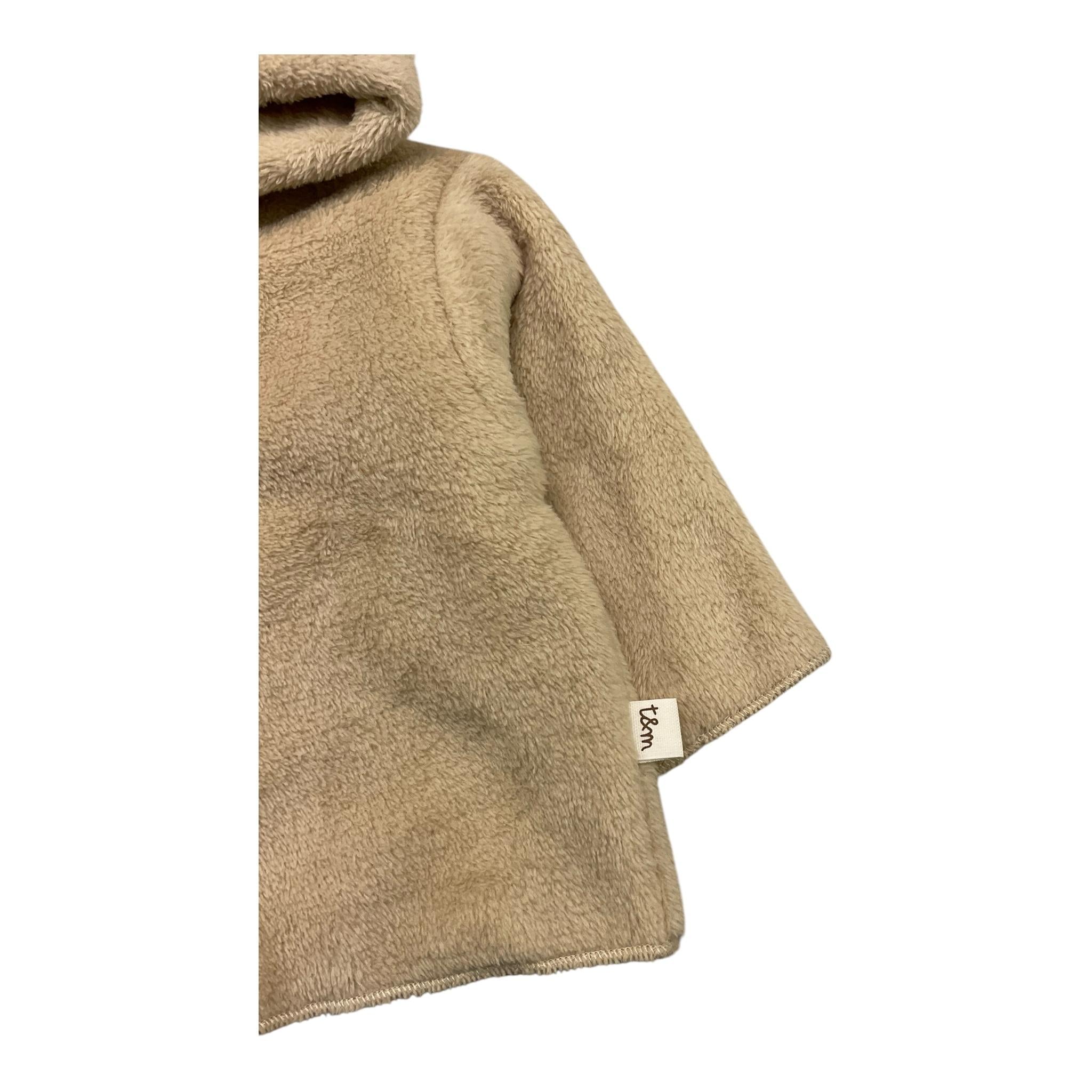 TEDDY E MINOU cardigan tinta unita con cappuccio Beige per Neonato I24CN012PE022 BEIGE TEDDY E MINOU