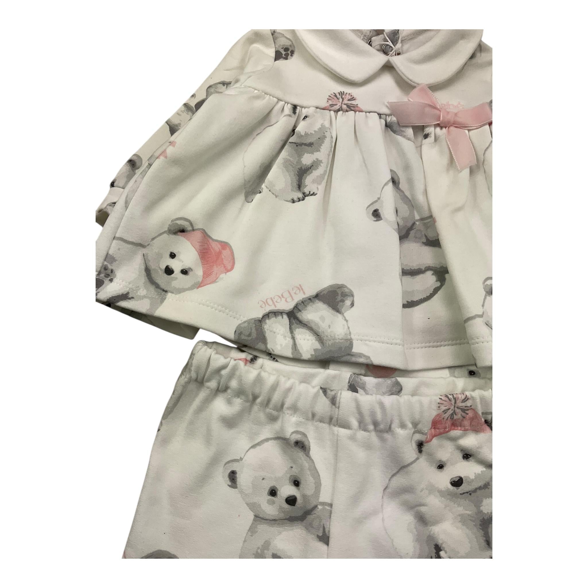 LE BEBE' completo 2 pezzi shirt-ghettina Bianco per Neonata LBG6006 BIANCO LE BEBE'