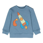 STELLA McCARTNEY felpa girocollo tinta unita con stampa in contrasto Azzurro per Neonato TV4520X AZZURRO STELLA McCARTNEY
