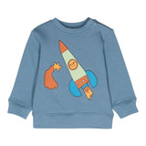 STELLA McCARTNEY felpa girocollo tinta unita con stampa in contrasto Azzurro per Neonato TV4520X AZZURRO STELLA McCARTNEY