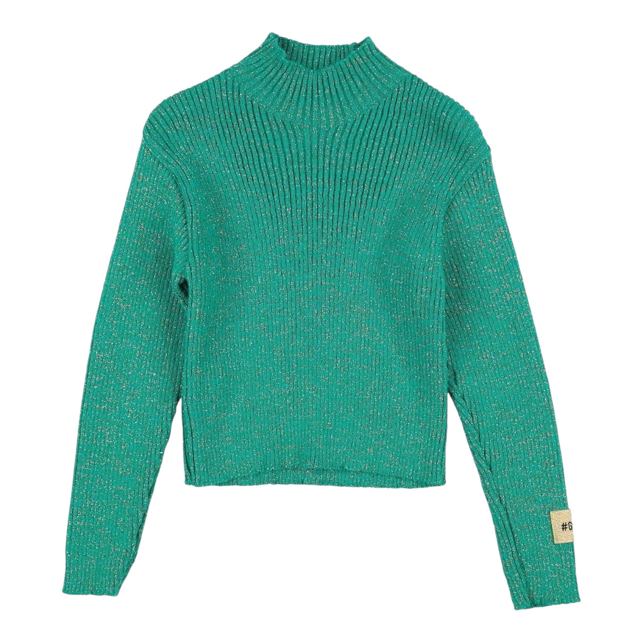 GAELLE maglia collo alto tinta unita Verde per Bambina 2741W00389 VERDE GAELLE