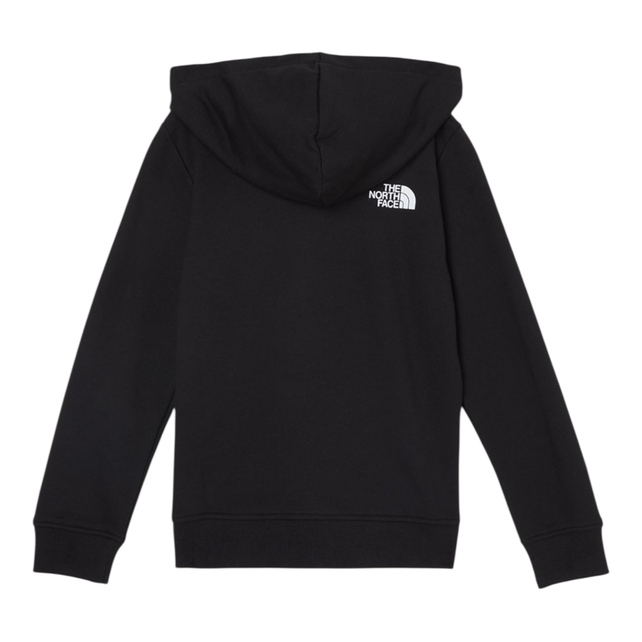 THE NORTH FACE felpa chiusa con cappuccio tinta unita con logo Nero per Bambino NF0A89HJJK31L NERO THE NORTH FACE