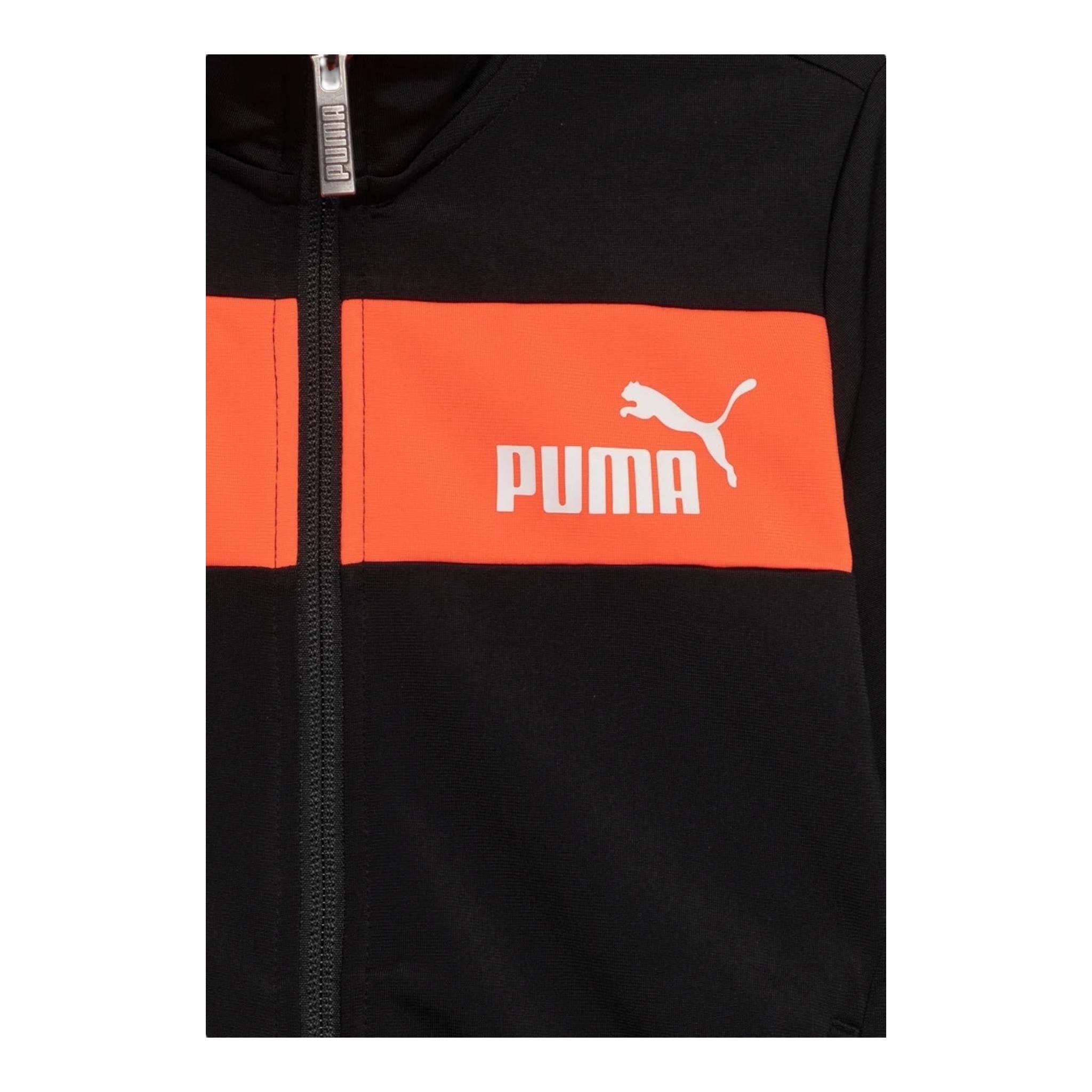 PUMA completo 2 pezzi felpa-pantalone tinta unita Nero per Bambino 679153 NERO PUMA