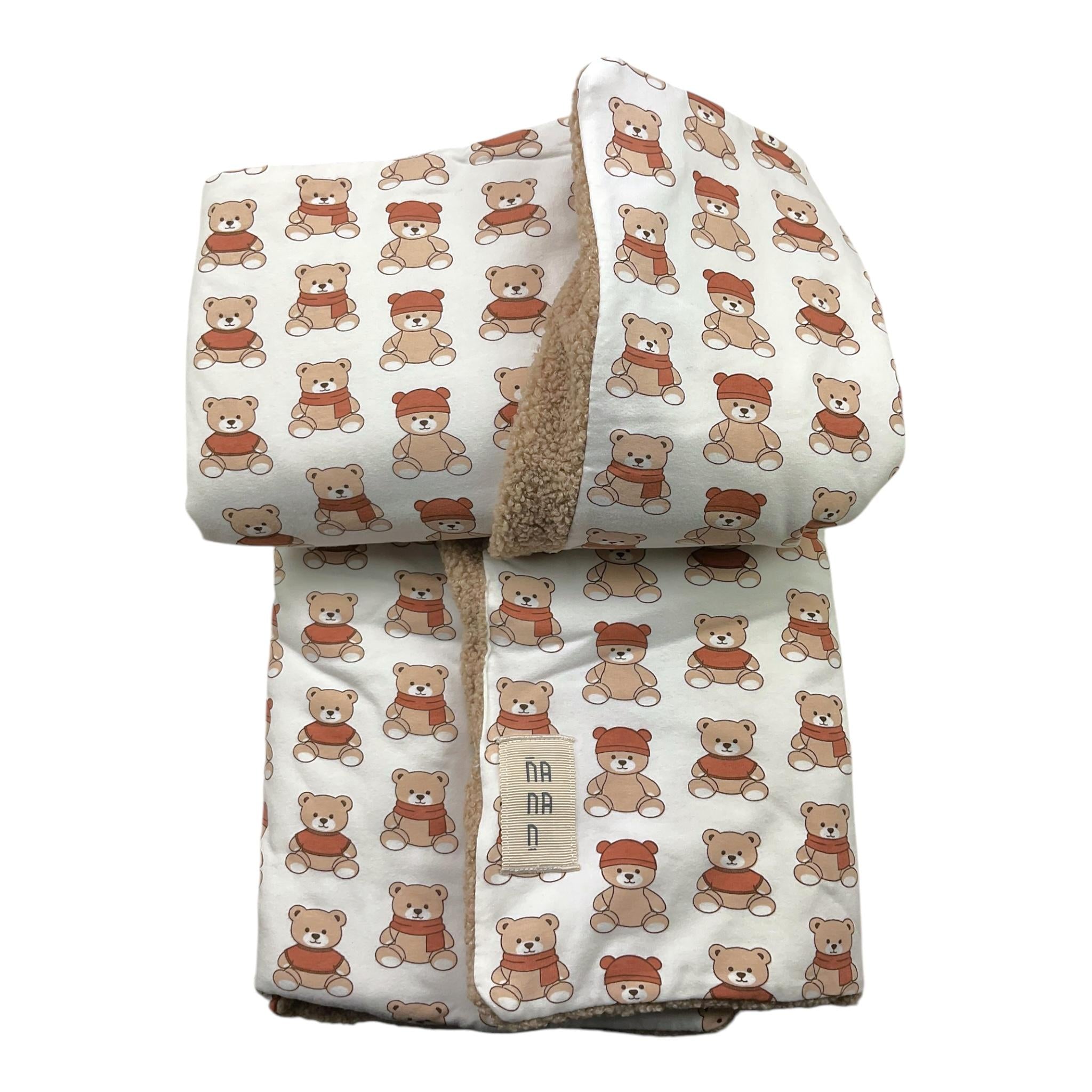 NANAN coperta tinta unita con stampa Bianco per Neonato I24160B BIANCO NANAN