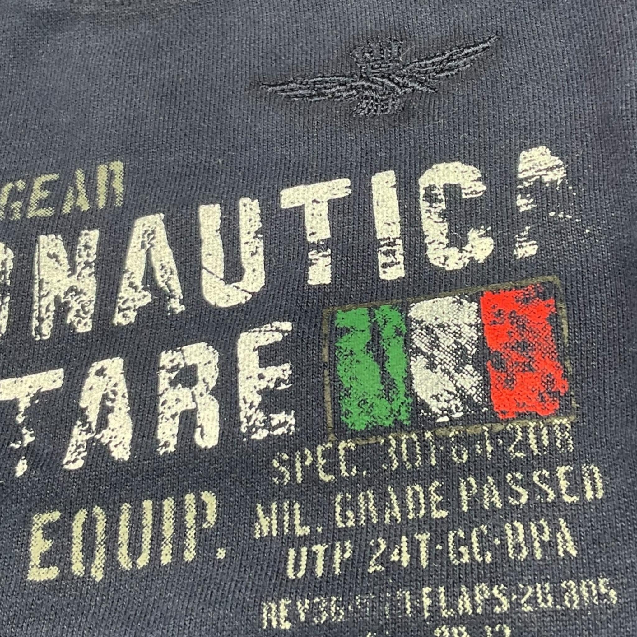 AERONAUTICA MILITARE completo 2pz felpa-pantalone tinta unita con logo Blu per Neonato 242TF0001AJRF758N BLU AERONAUTICA MILITARE