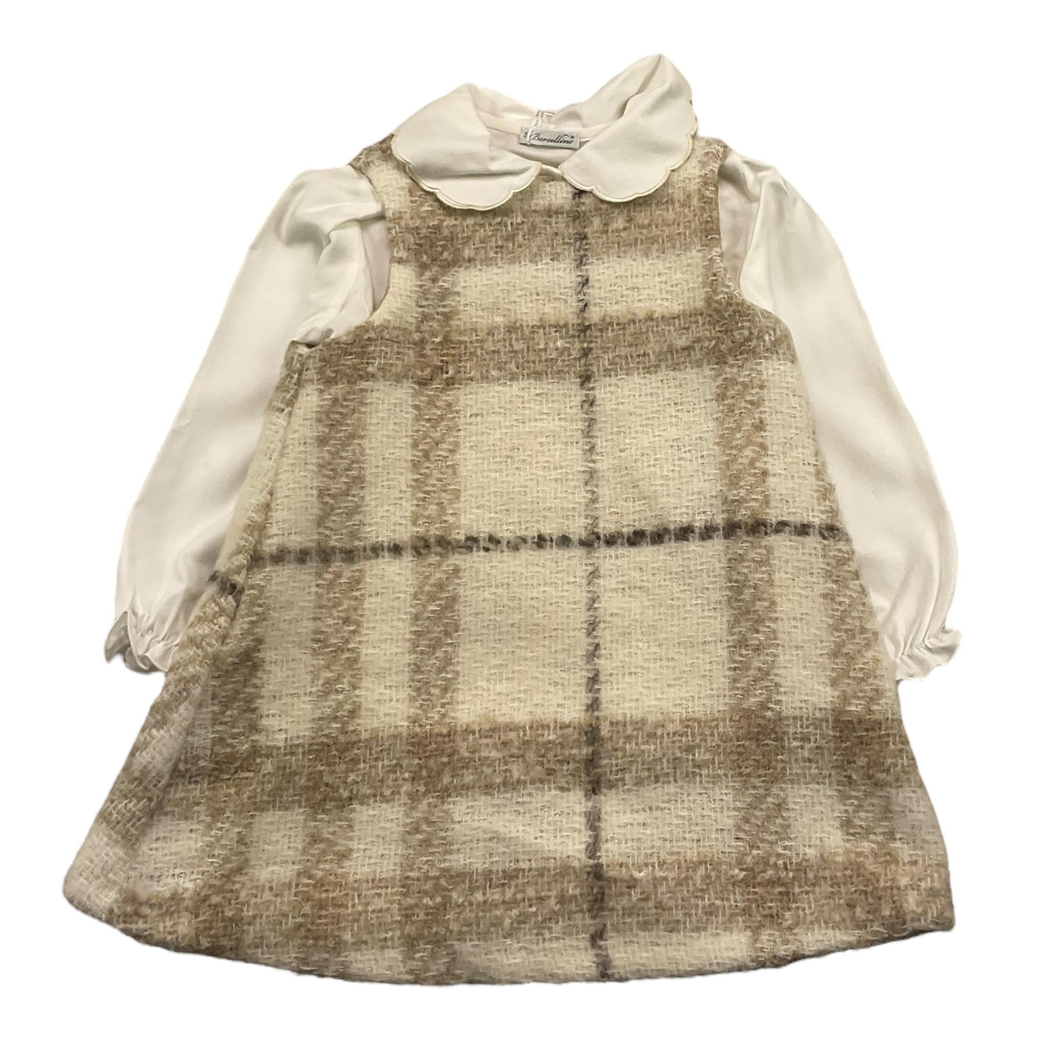 BARCELLINO set abito-camicia bicolore Beige per Neonata 115621 BEIGE BARCELLINO