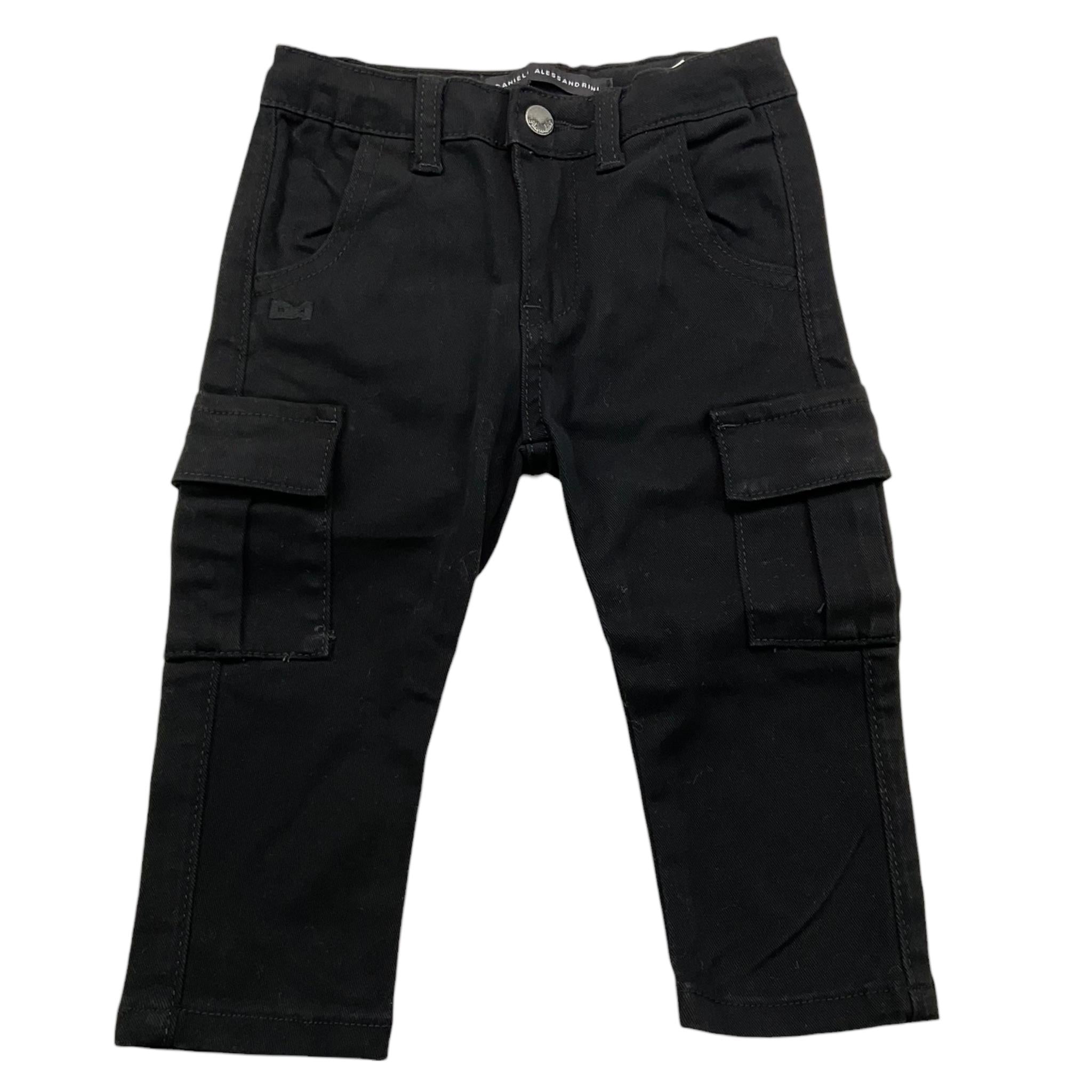DANIELE ALESSANDRINI jeans tinta unita con girovita regolabile Nero per Bambino 1291P00023XX NERO DANIELE ALESSANDRINI