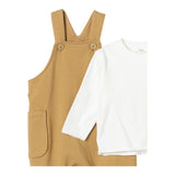 TEDDY E MINOU completo 2 pezzi shirt-salopette Beige per Neonato I24CP059M7015 BEIGE TEDDY E MINOU