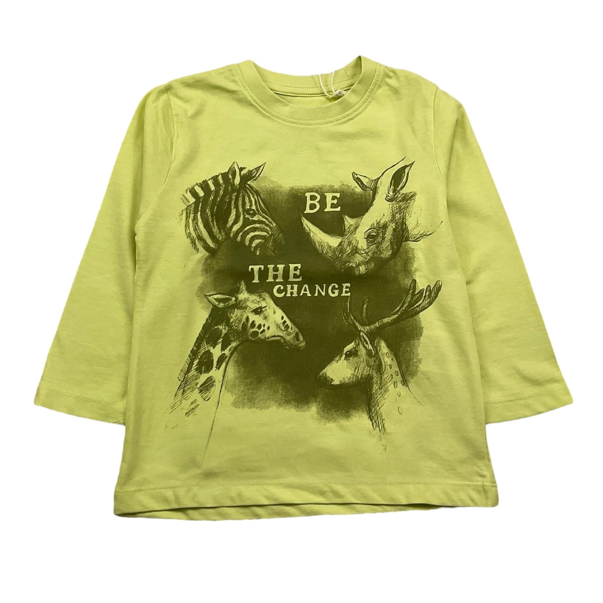 LOSAN shirt girocollo tinta unita con stampa Verde per Neonato LKBA030303N VERDE LOSAN