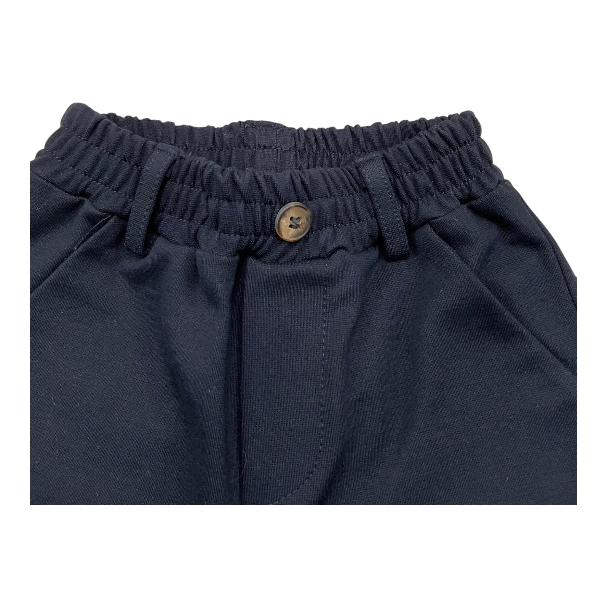 CICCINO pantalone tinta unita cn elastico in vita Blu per Neonato CCB0326 BLU CICCINO