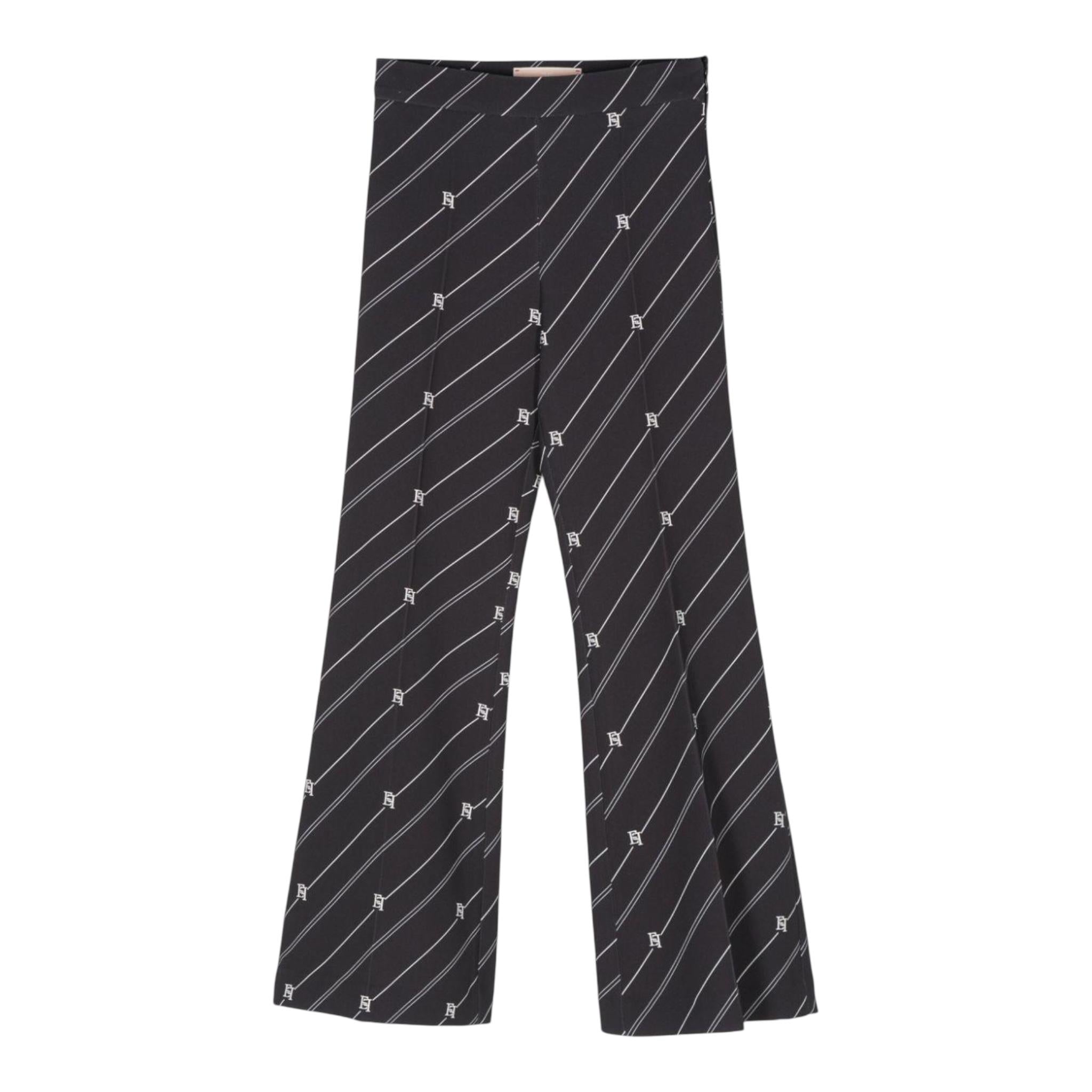 ELISABETTA FRANCHI pantalone tinta unita logato modello a zampa Nero per Bambina EFPA270 NERO ELISABETTA FRANCHI