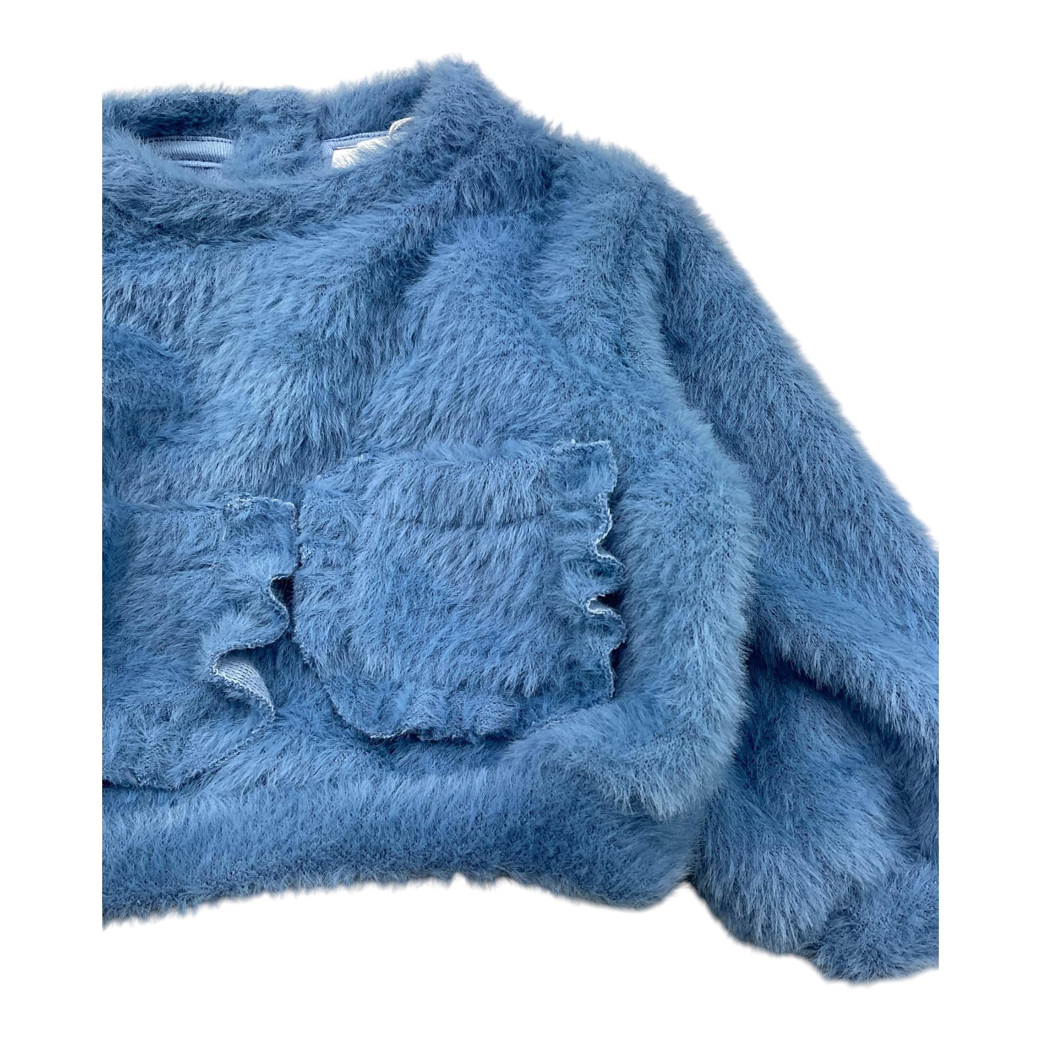 M+E' maglia tinta unita girocollo Azzurro per Neonata UE1134 AZZURRO M+E'