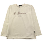 DANIELE ALESSANDRINI shirt girocollo tinta unita con logo Bianco per Bambino 1231M00012X BIANCO DANIELE ALESSANDRINI