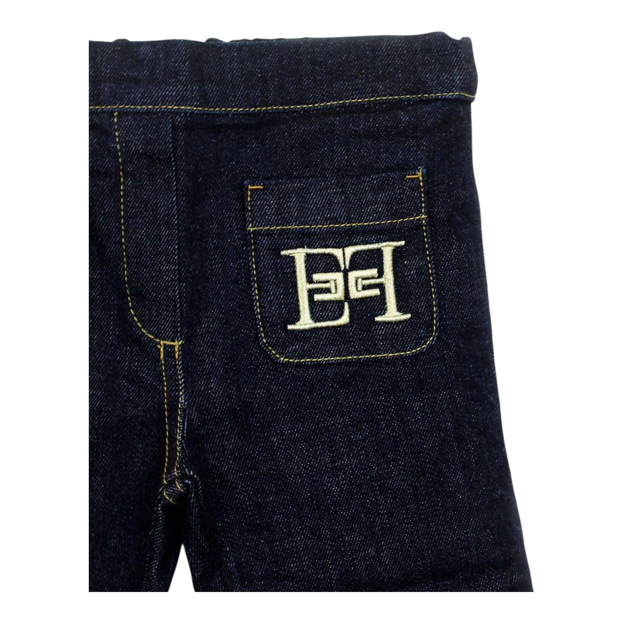 ELISABETTA FRANCHI jeans tinta unita modello zampa Blu per Bambina EGPA070 BLU ELISABETTA FRANCHI