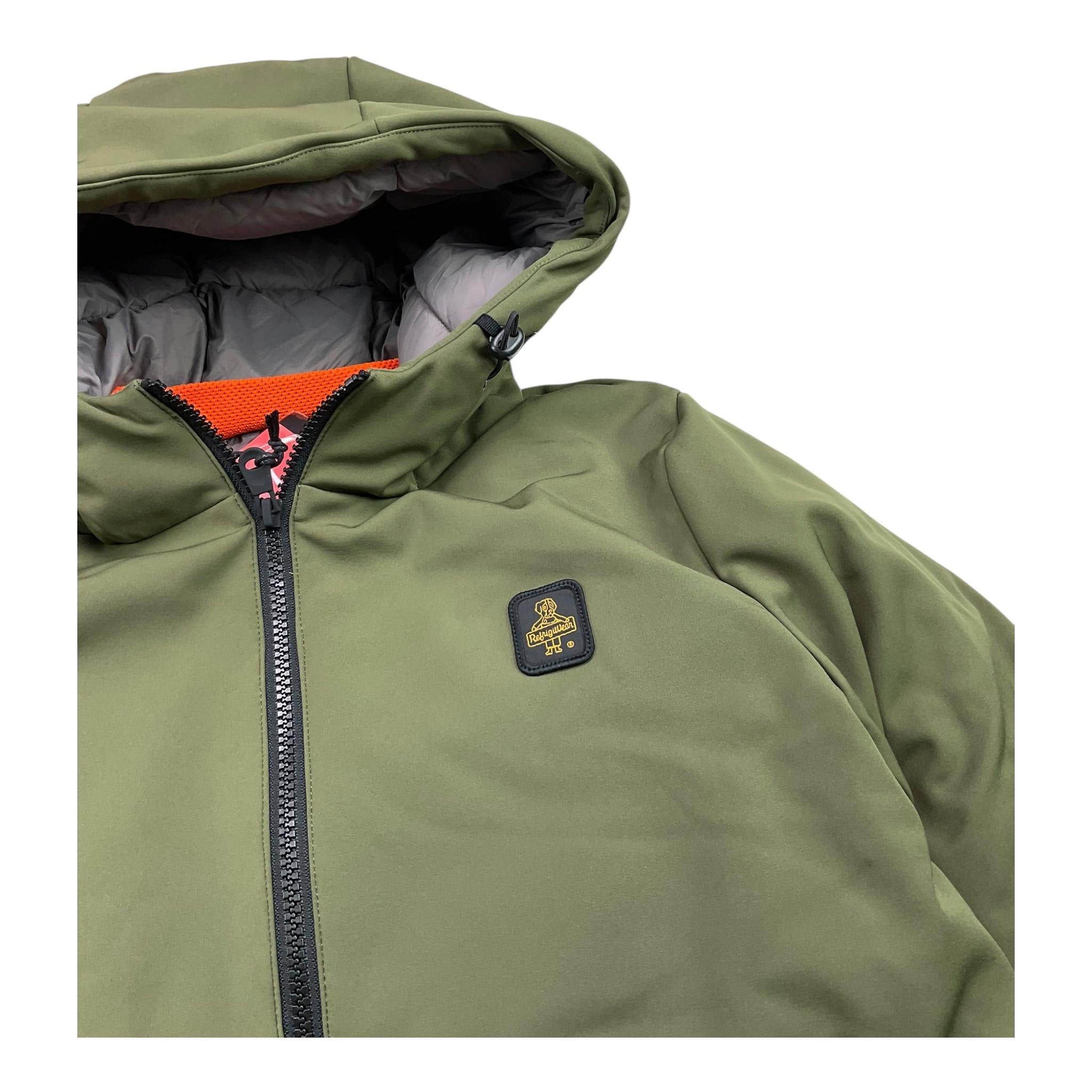 REFRIGIWEAR giubbino tinta unita cn cappuccio Verde per Bambino RW792 VERDE REFRIGIWEAR