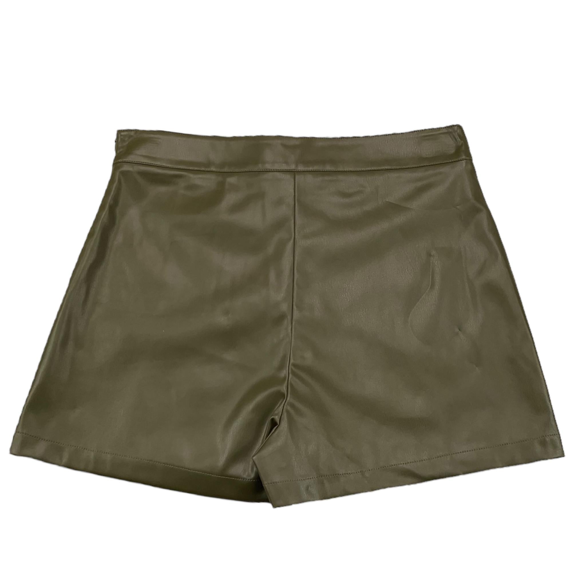 LIU JO short in ecopelle tinta unita Verde per Bambina GF4057 VERDE LIU JO