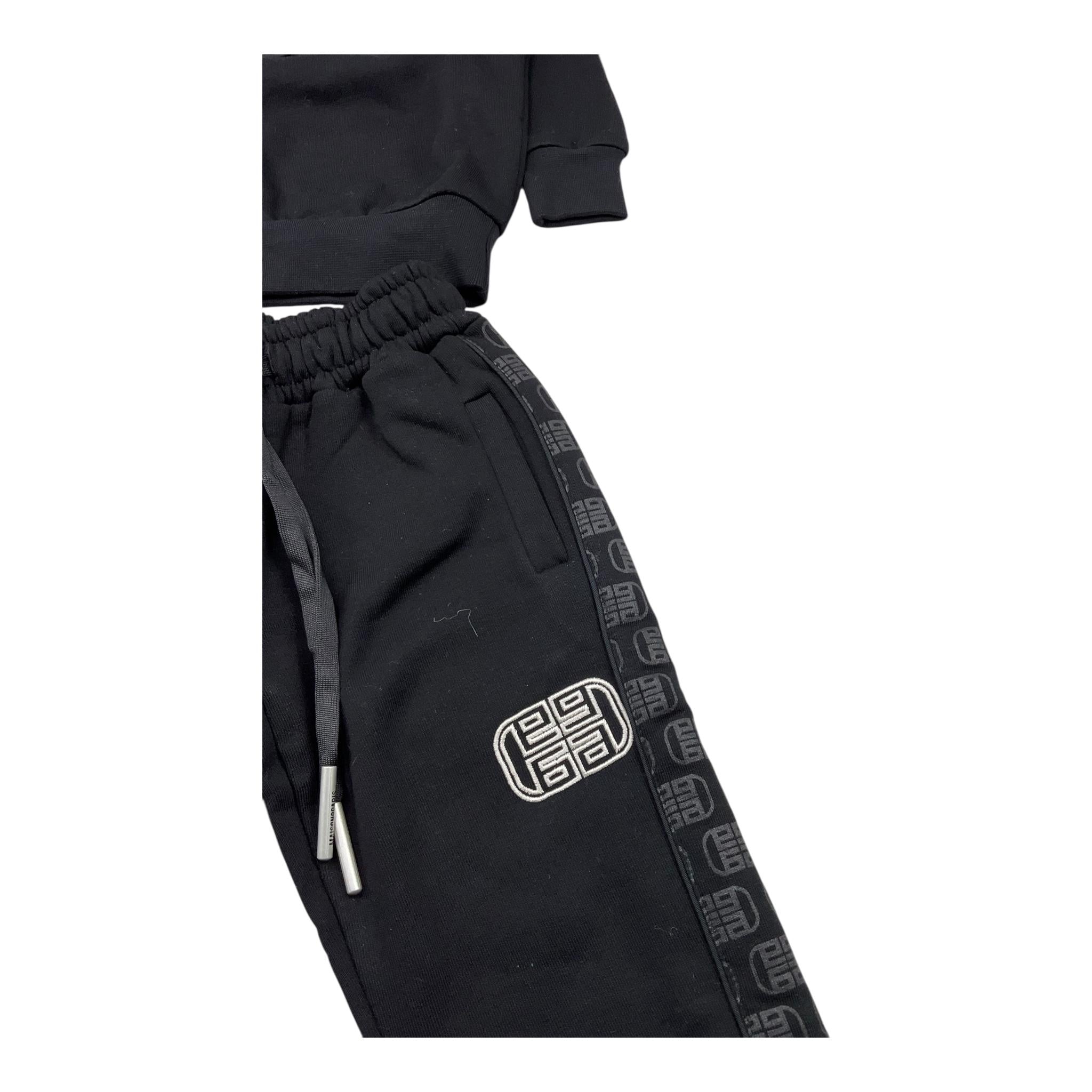 MAISON 9 PARIS completo 2 pezzi felpa-pantalone tinta unita Nero per Bambino F70065 NERO MAISON 9 PARIS