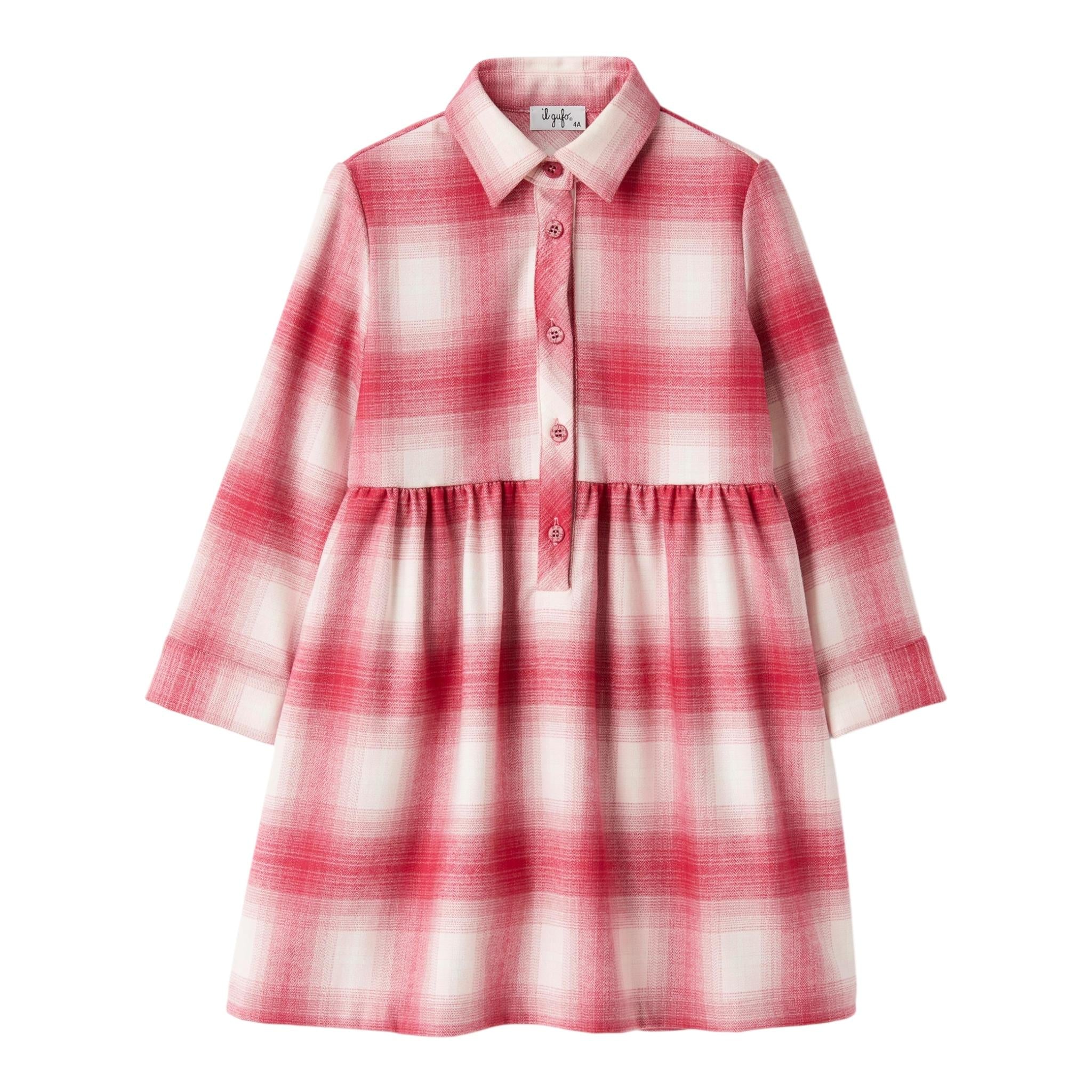 IL GUFO abito modello camicia bicolore con fantasia Bianco/fuxia per Neonata A24VL593W3069N BIANCO/FUXIA IL GUFO