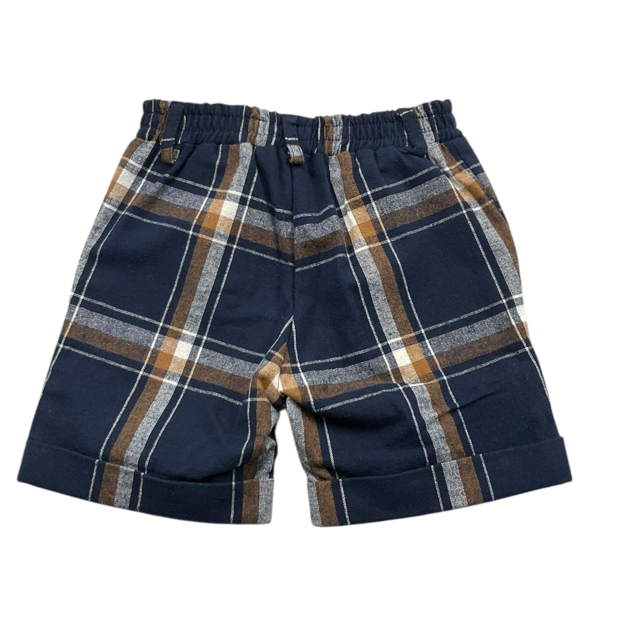 LE BEBE' bermuda tinta unita fantasia a quadri Blu per Neonato LBB3916 BLU LE BEBE'