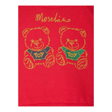 MOSCHINO felpa chiusa girocollo con stampe orsi Rosso per Neonato MUF05K ROSSO MOSCHINO