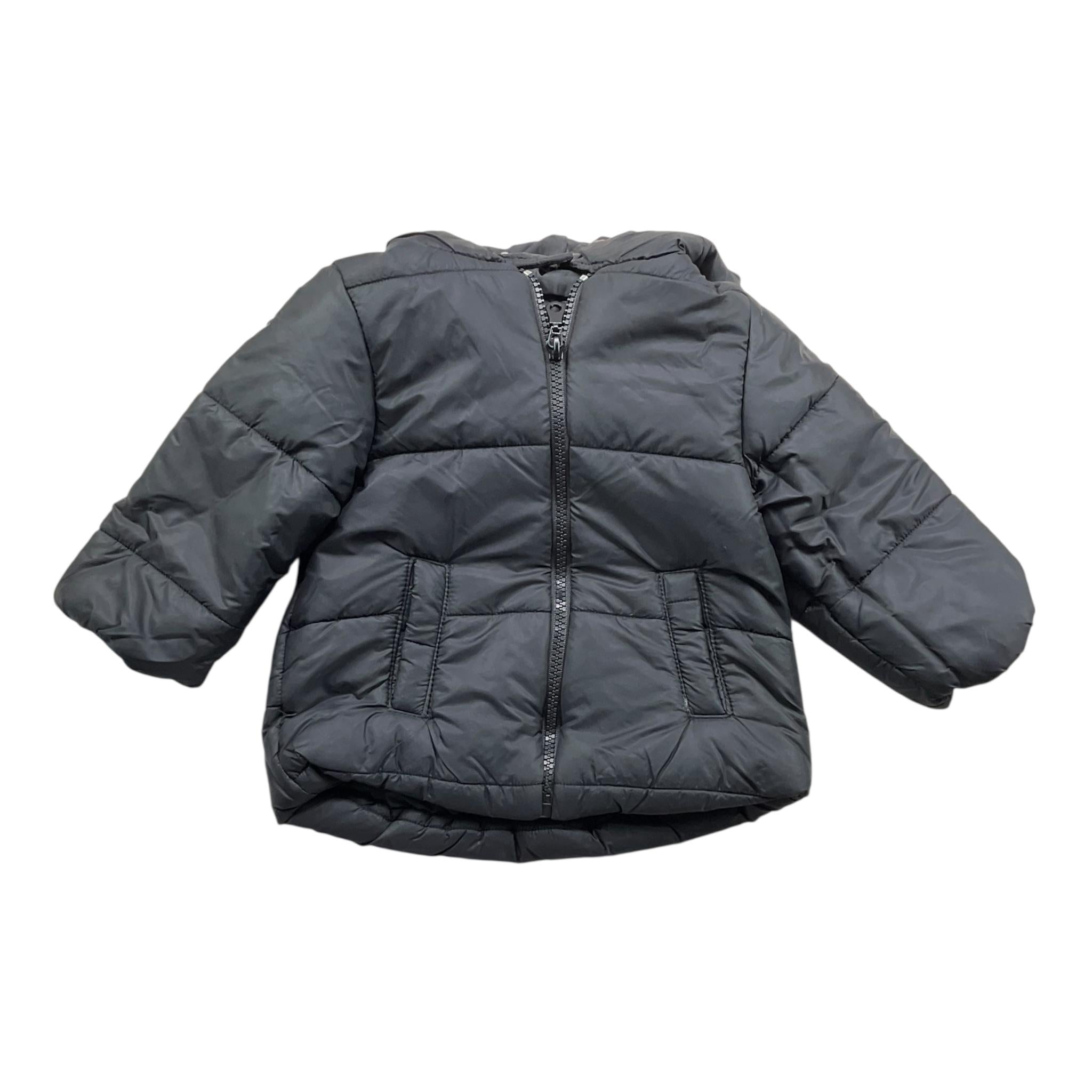 NEVER TOO giubbino tinta unita con zip e cappuccio Nero per Neonato NT1430N NERO NEVER TOO