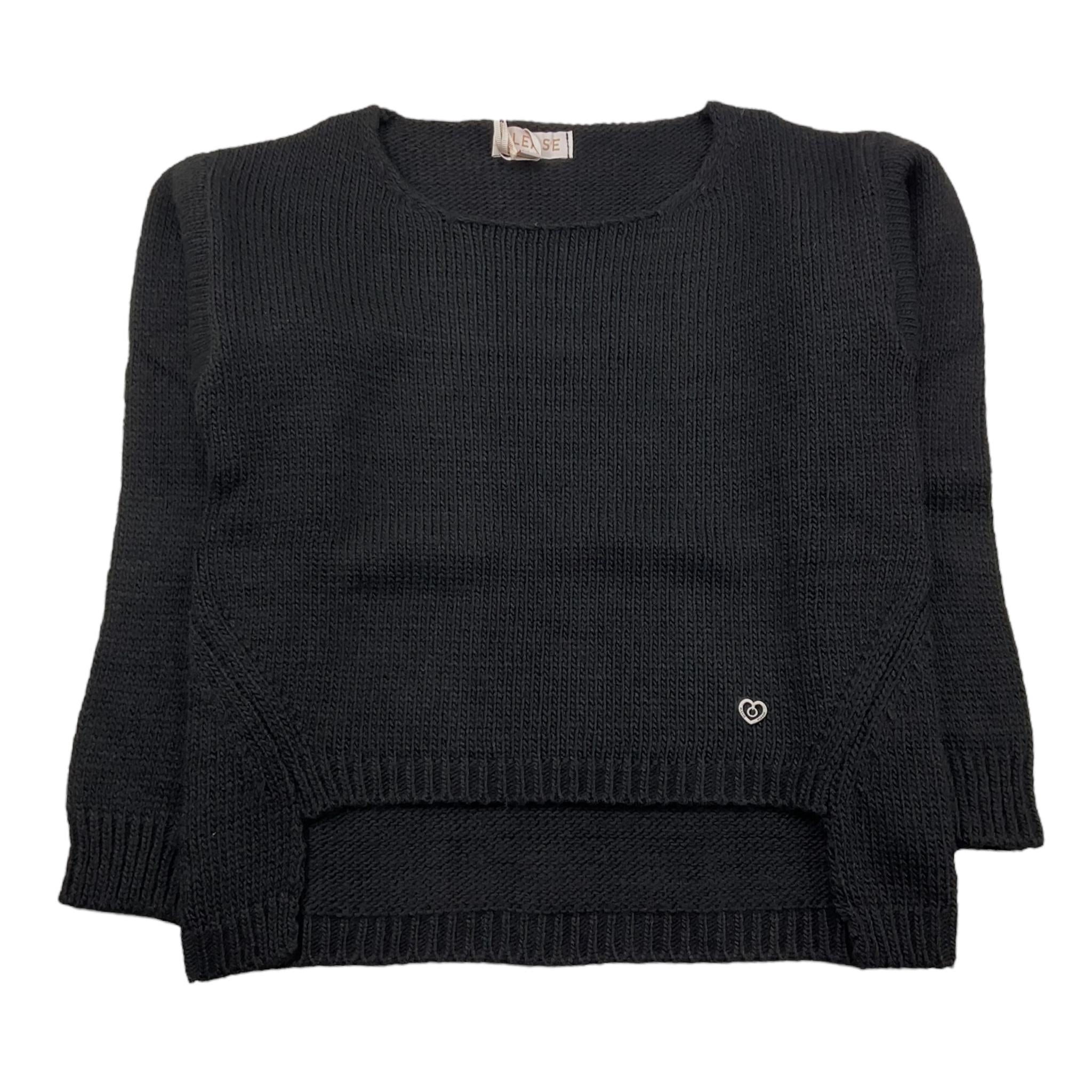 PLEASE maglia gircollo tinta unita asimmetrica Nero per Bambina NBI7230G66 NERO PLEASE