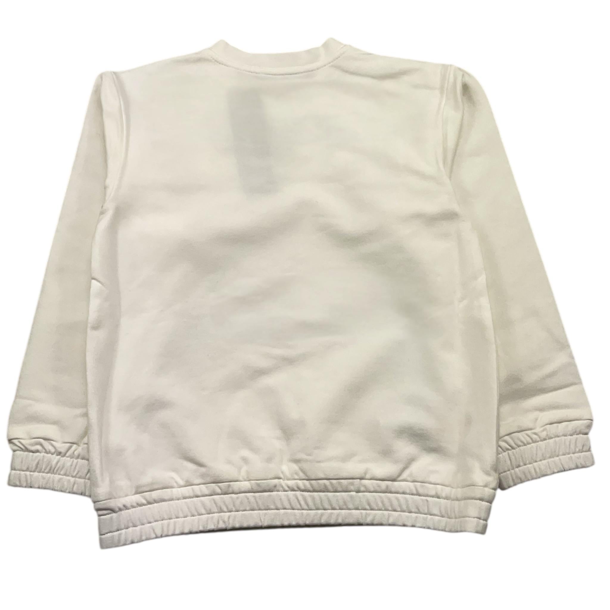 DOLCE & GABBANA felpa chiusa girocollo con logo Panna per Bambina L1JWIXJ PANNA DOLCE & GABBANA