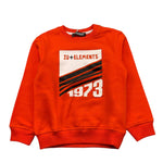 ZU+ELEMENTS felpa girocollo tinta unita con stampa Arancione per Bambino ZU263 ARANCIONE ZU+ELEMENTS