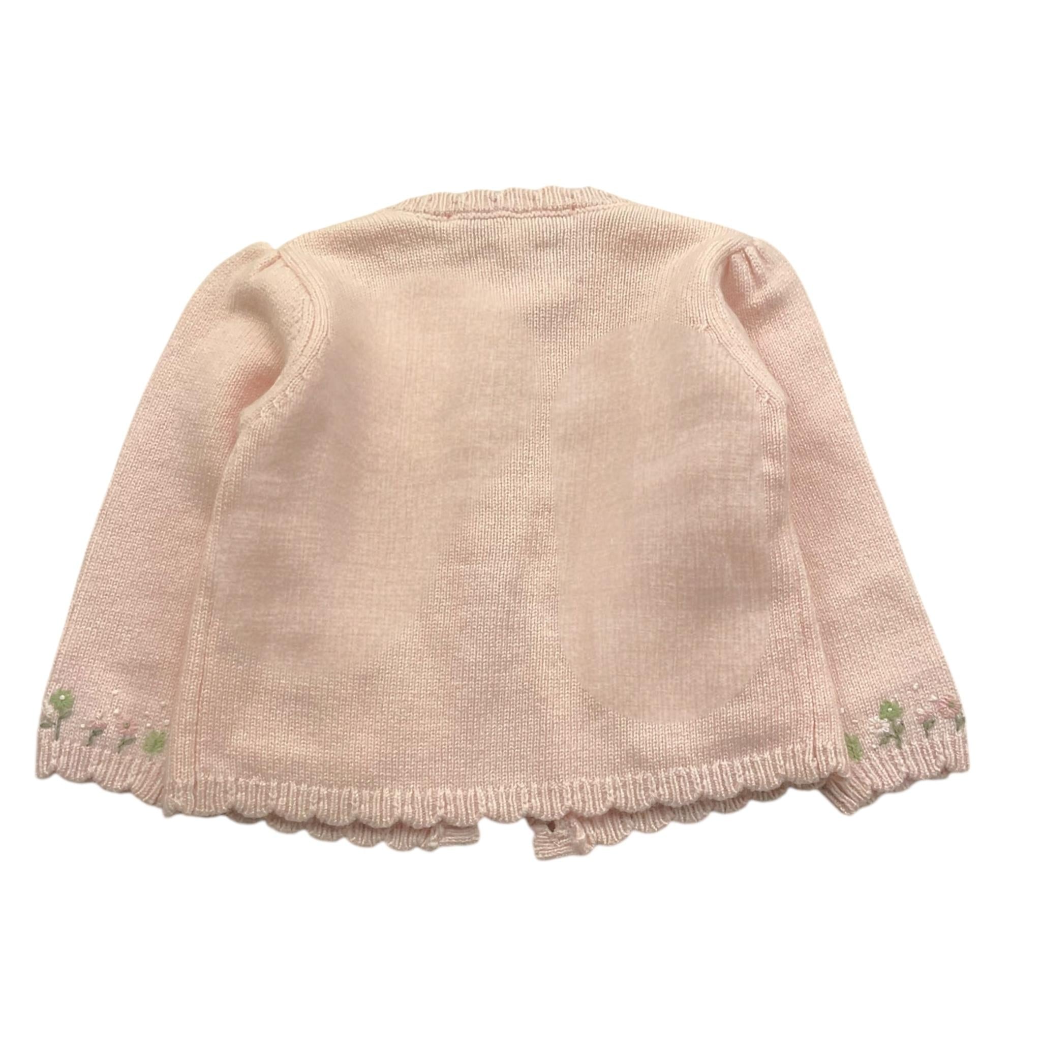 TARTINE ET CHOCOLAT cardigan tinta unita con ricami Rosa per Neonata TZ18111 ROSA TARTINE ET CHOCOLAT