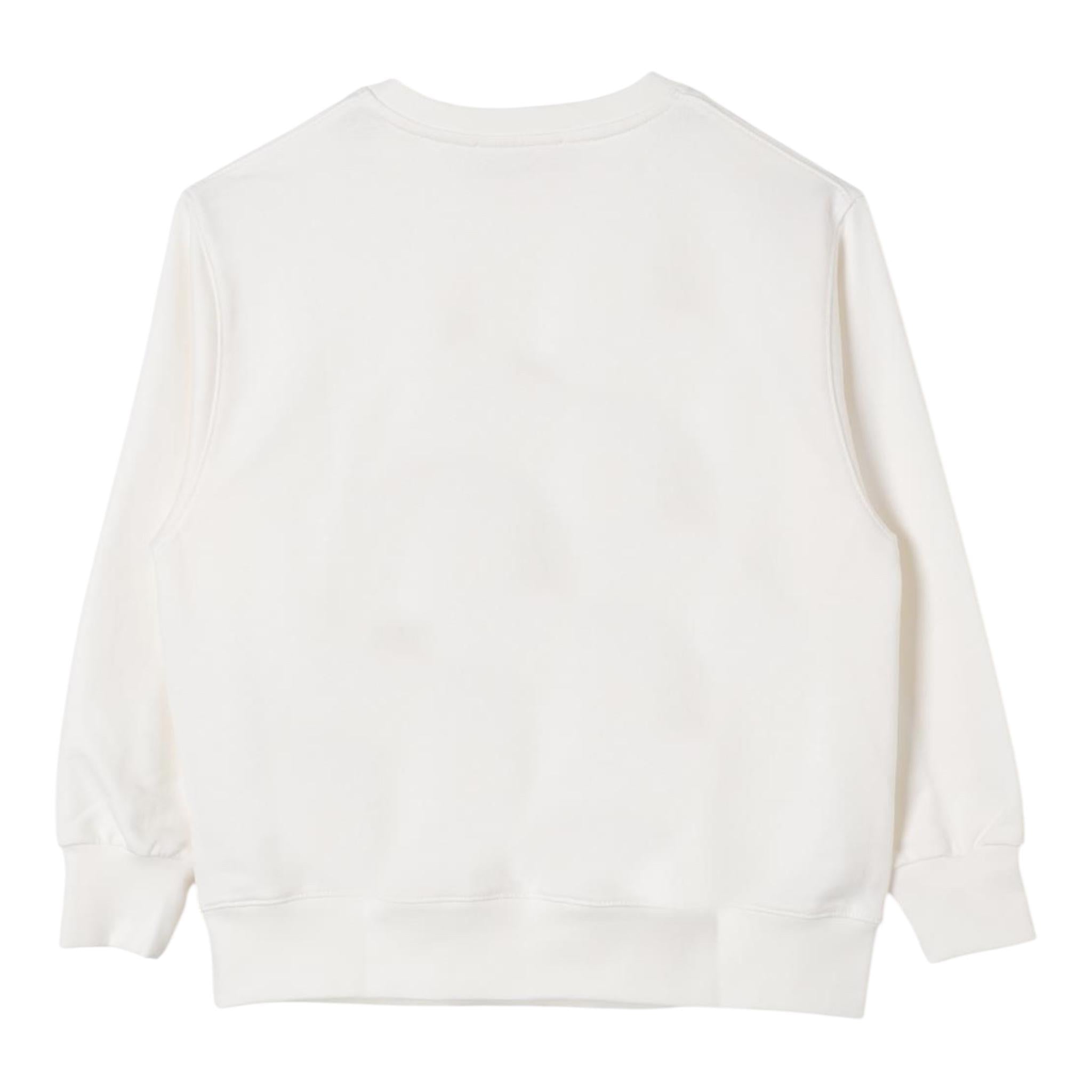 ELISABETTA FRANCHI felpa chiusa girocollo tinta unita con logo Panna per Bambina EFFE138 PANNA ELISABETTA FRANCHI