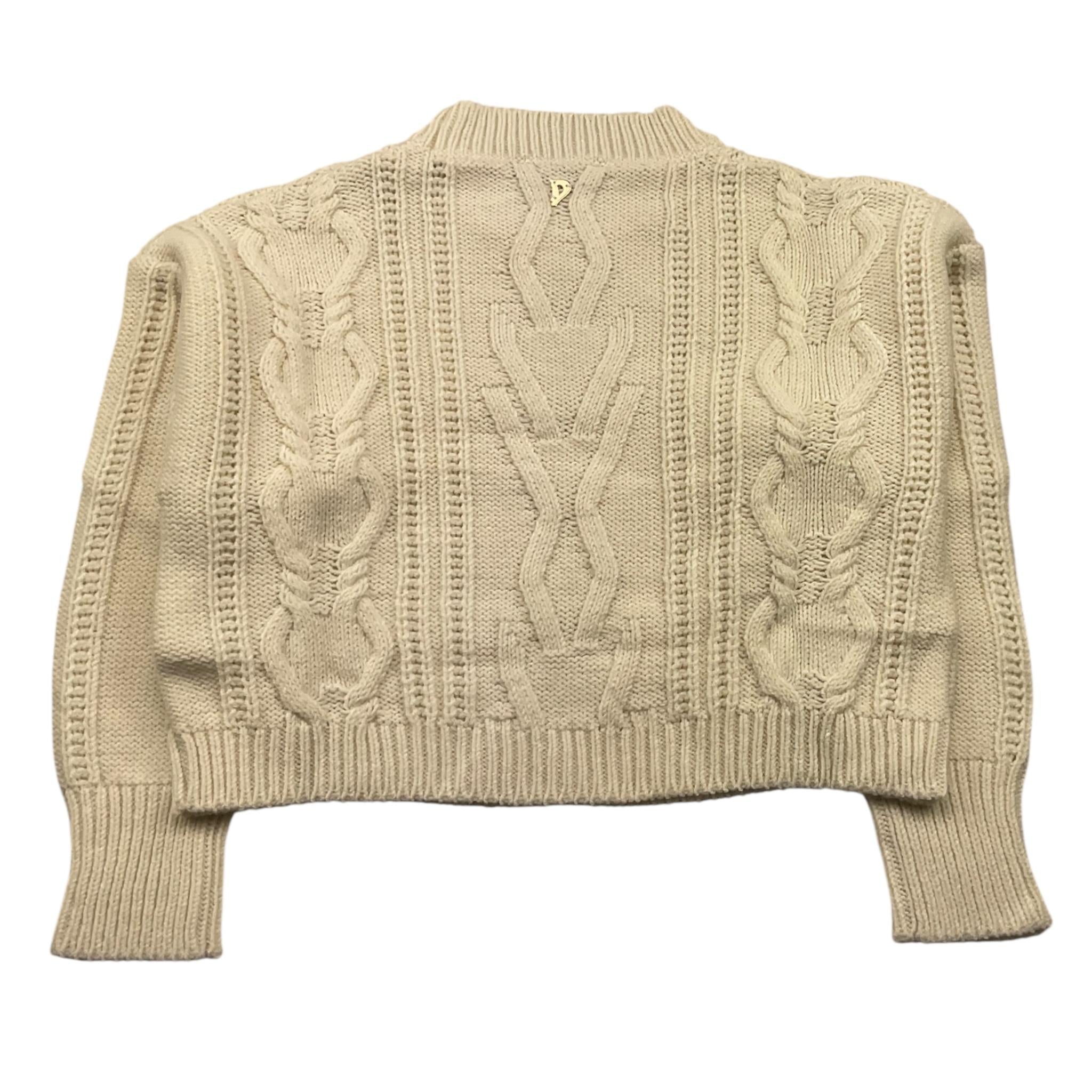 DONDUP maglia girocollo tinta unita con stampa Panna per Bambina DFMA019JX PANNA DONDUP