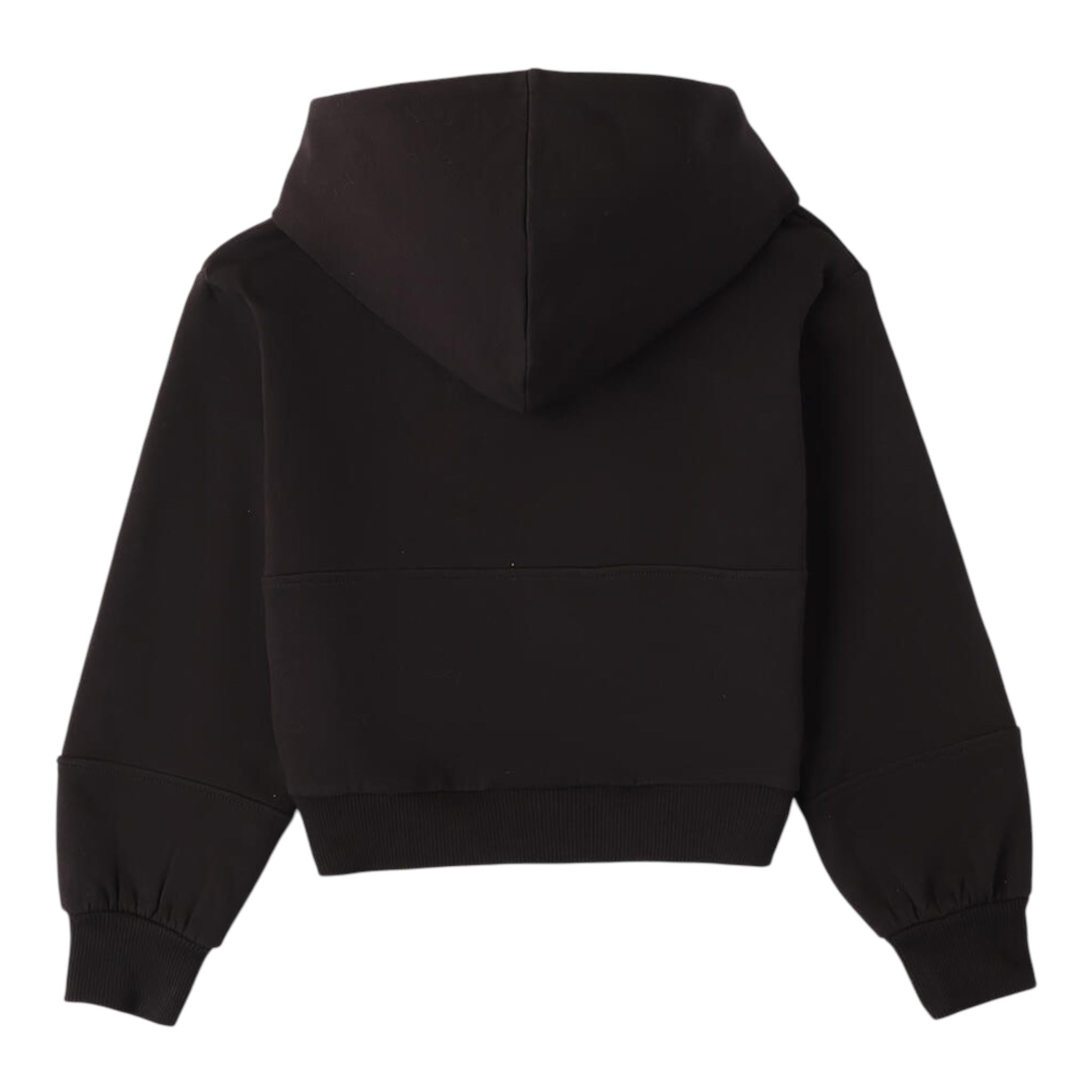 SARABANDA felpe chiusa con cappuccio tinta unita Nero per Bambina 0A663 NERO SARABANDA