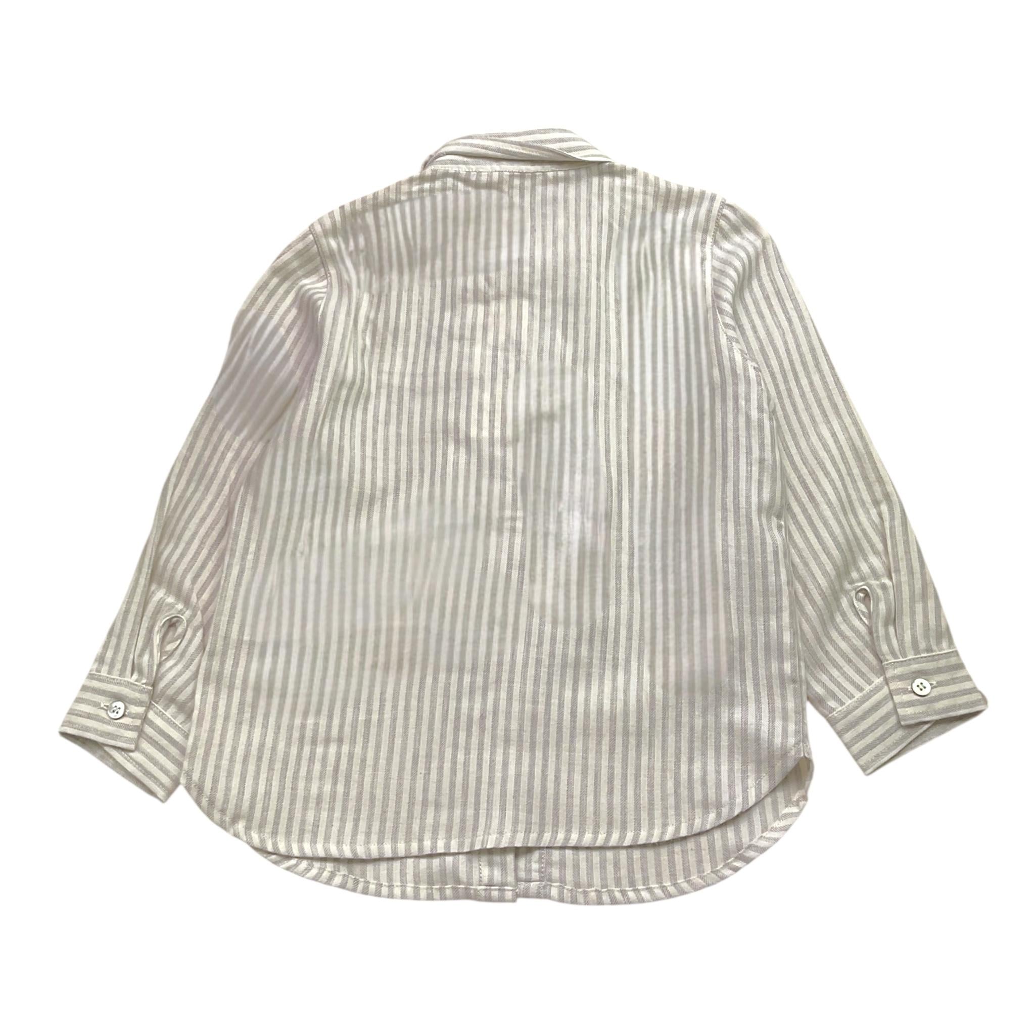 ZHOE & TOBIAH camicia tinta unita con fantasia a righe Bianco per Bambina CWS3 BIANCO ZHOE & TOBIAH