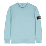 STONE ISLAND maglia tinta unita girocollo ton logo Azzurro per Bambino 8116515A2 AZZURRO STONE ISLAND