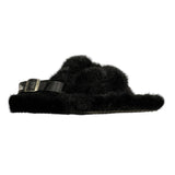 MONNALISA ciabatte tinta unita in peluche Nero per Bambina 8CB016 NERO MONNALISA