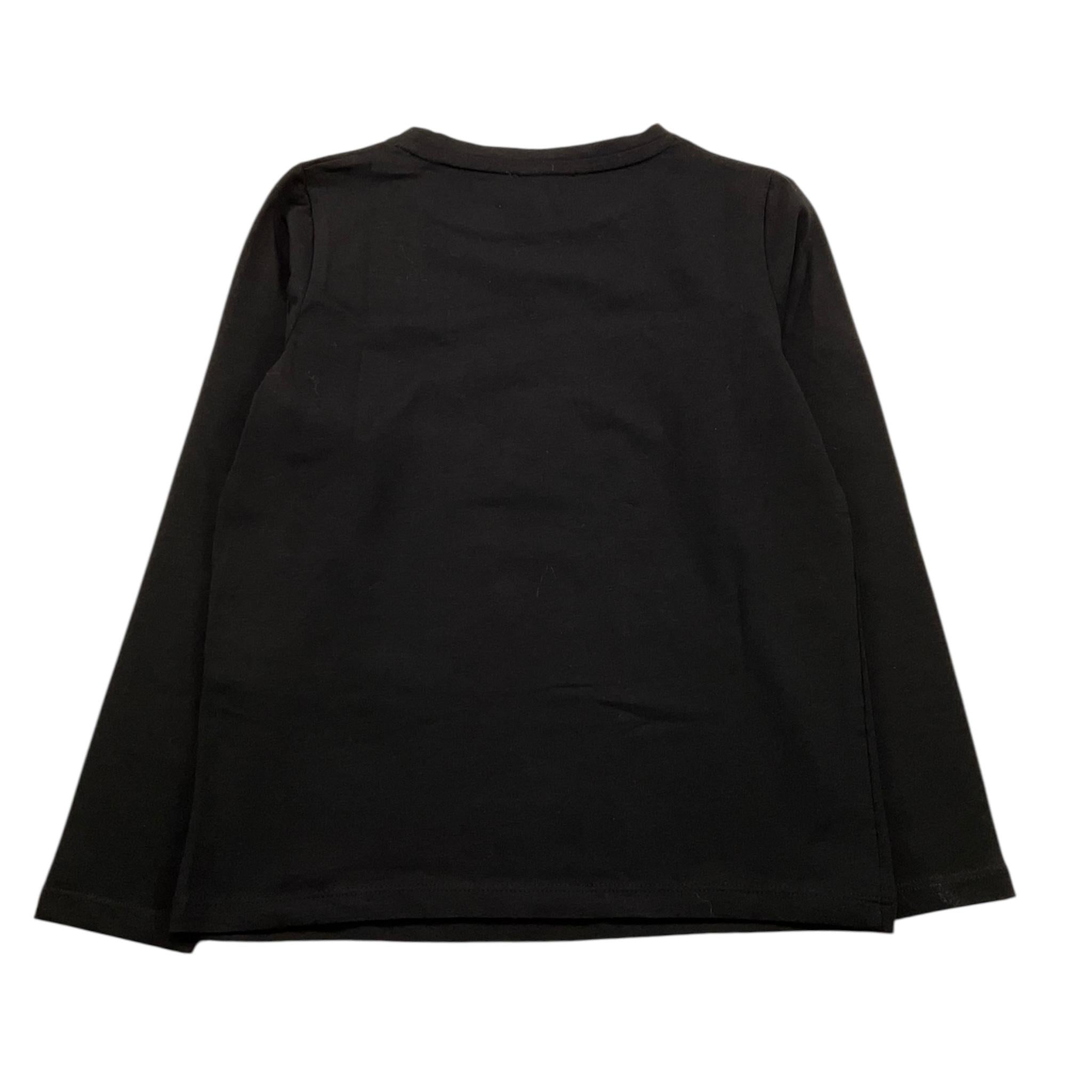 LIU JO shirt girocollo tinta unita con stampa Nero per Bambina GF3173 NERO LIU JO