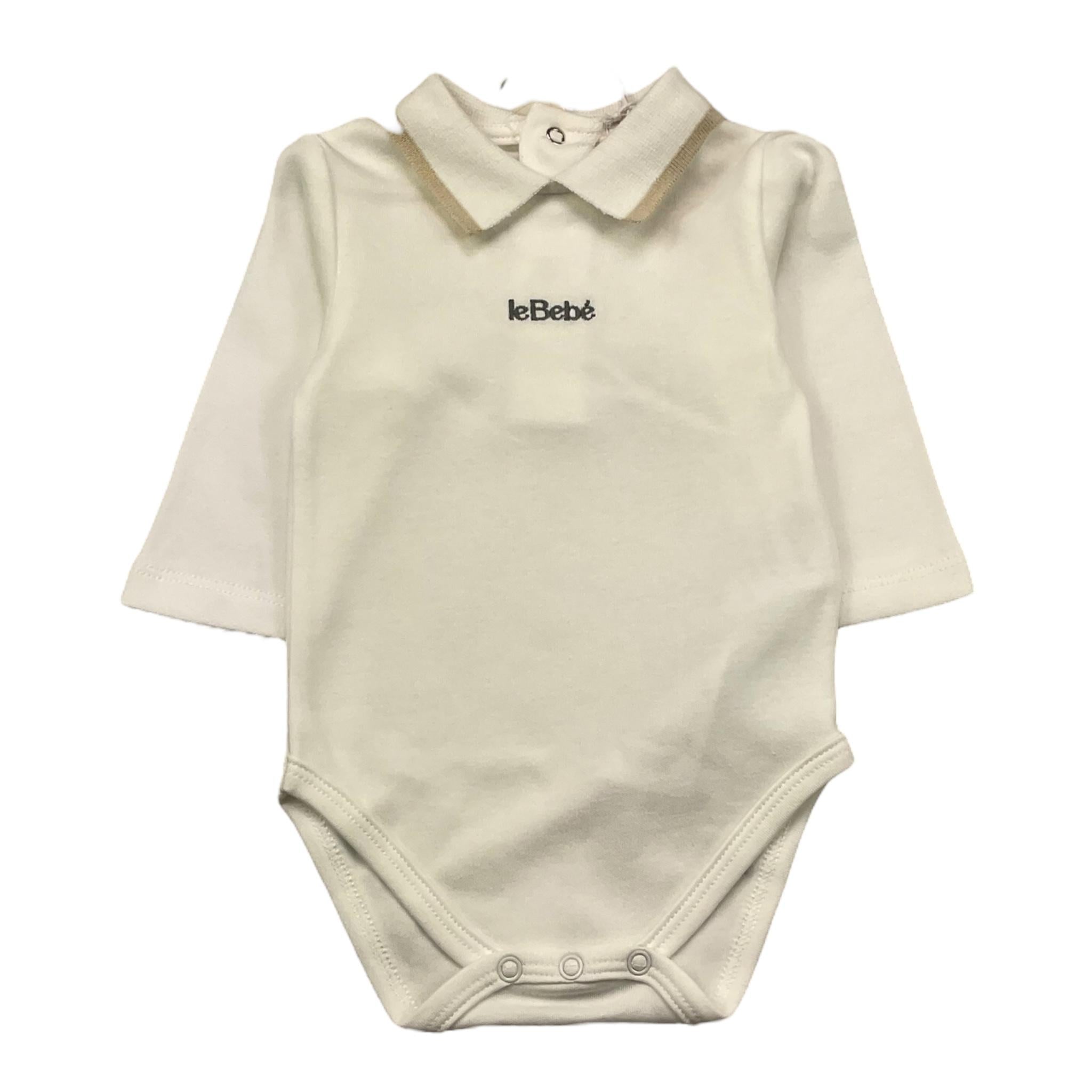LE BEBE' body manica lunga tinta unita Panna per Neonato LBB5099 PANNA LE BEBE'