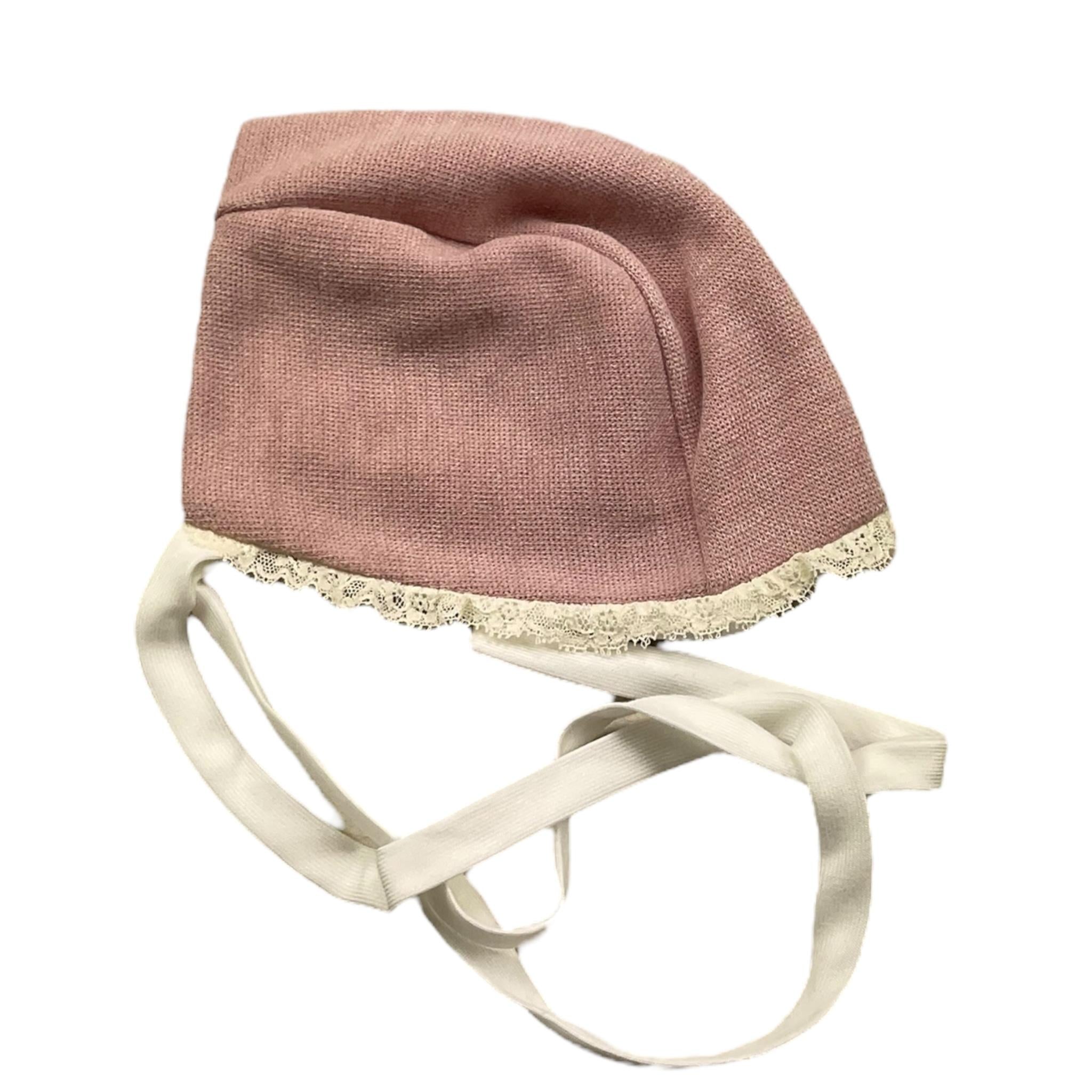 LA STUPENDERIA cappello tinta unita con ricami Rosa per Neonata TBCP10X ROSA LA STUPENDERIA