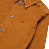 DIESEL camicia tinta unita con bottoni Cammello per Neonato K00552 CAMMELLO DIESEL