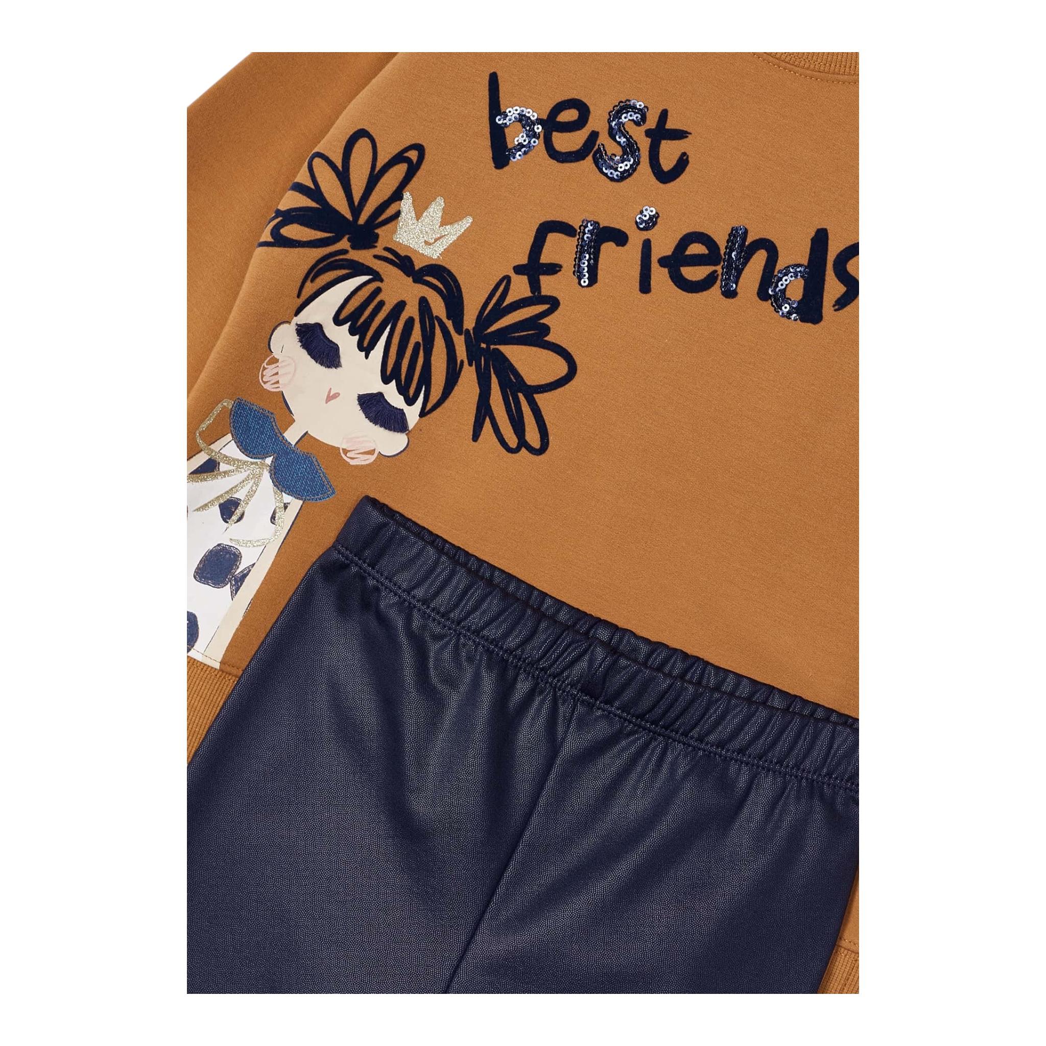 MAYORAL completo 2 pezzi felpa-leggins bicolore Caramello per Bambina 4708 CARAMELLO MAYORAL