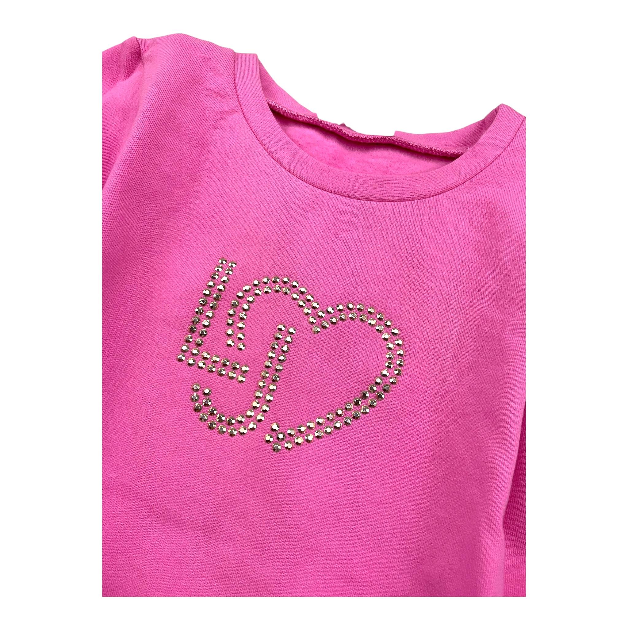 LIU JO abito modello felpa tinta unita con stampa Rosa per Bambina KF4023XXXX ROSA LIU JO