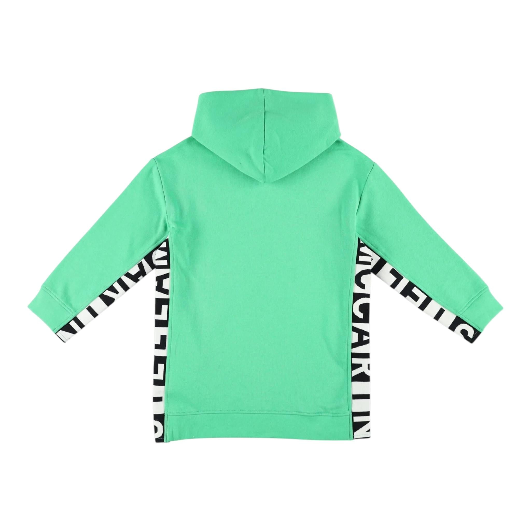STELLA McCARTNEY abito felpa manica lunga tinta unita con cappuccio Verde per Bambina TV1D30 VERDE STELLA McCARTNEY