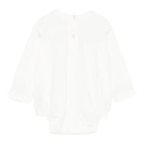 ELISABETTA FRANCHI body manica lunga tinta unita con logo Panna per Neonata ENBD002 PANNA ELISABETTA FRANCHI