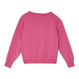 LIU JO maglia girocollo tinta unita con stampa logo Rosa per Bambina KF4039XX ROSA LIU JO