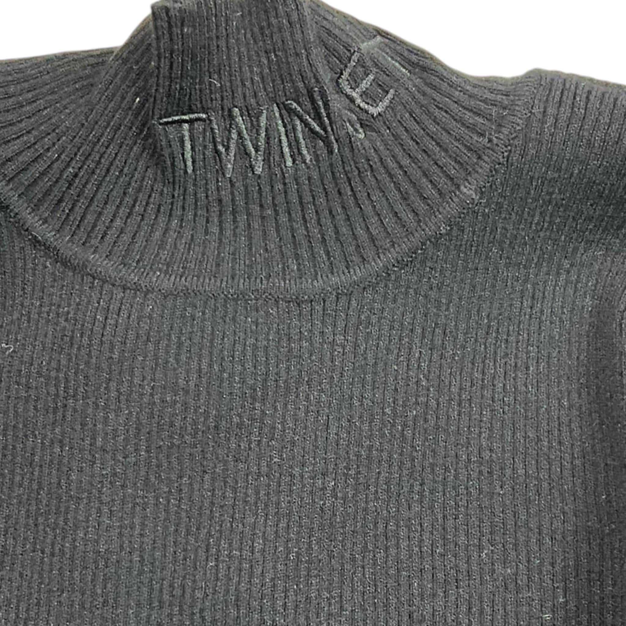 TWINSET maglia modello lupetto tinta unita a costine Nero per Bambina 232GJ390C NERO TWINSET