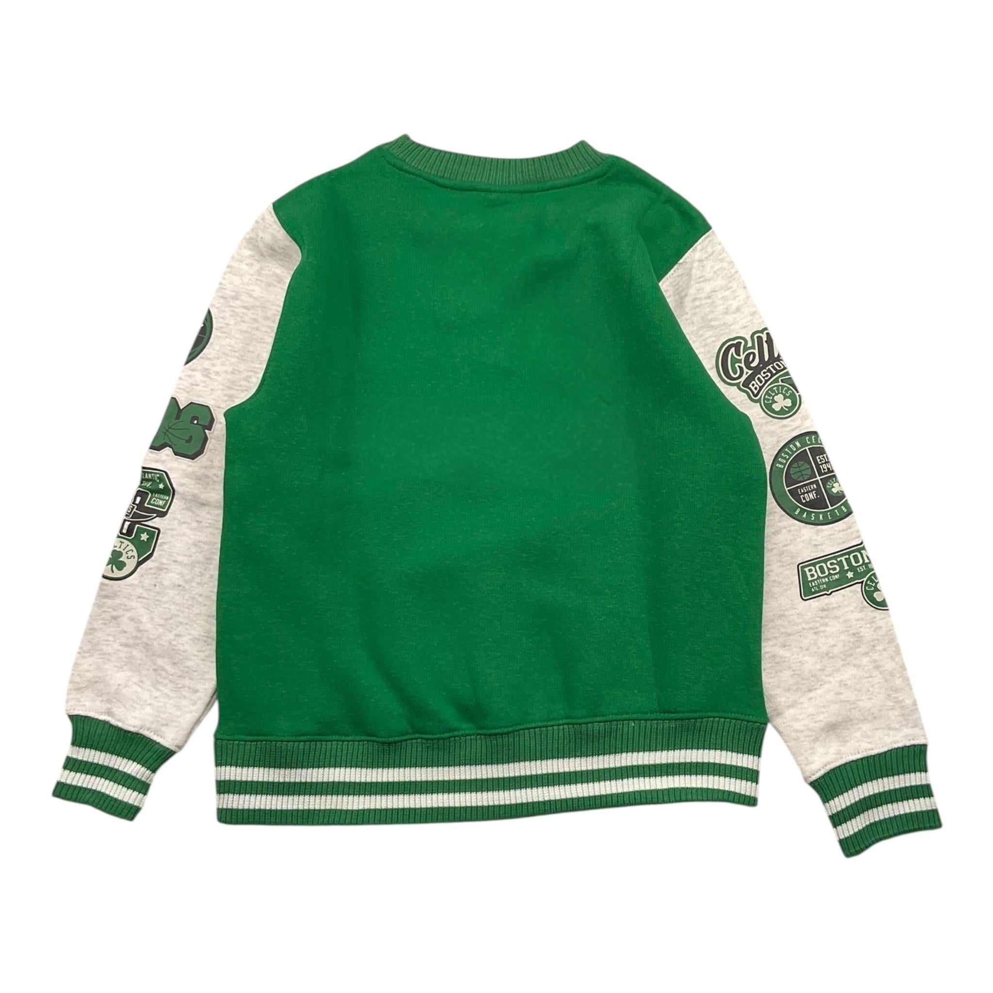 NBA felpa bicolore girocollo con stampa Verde per Bambino EK2B7FHCZ VERDE NBA