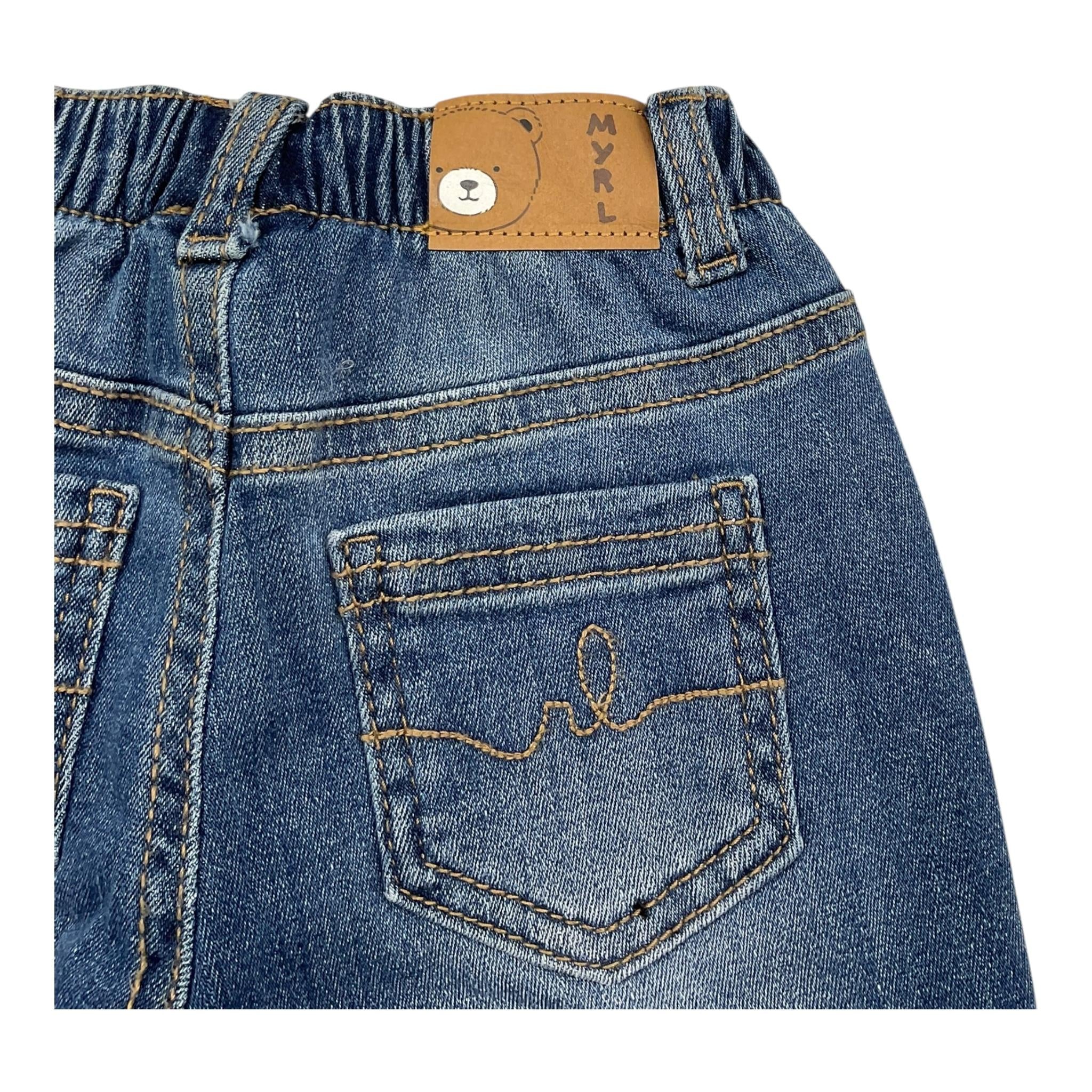 MAYORAL jeans tinta unita con elastico in vita Blu per Neonato 593X BLU MAYORAL
