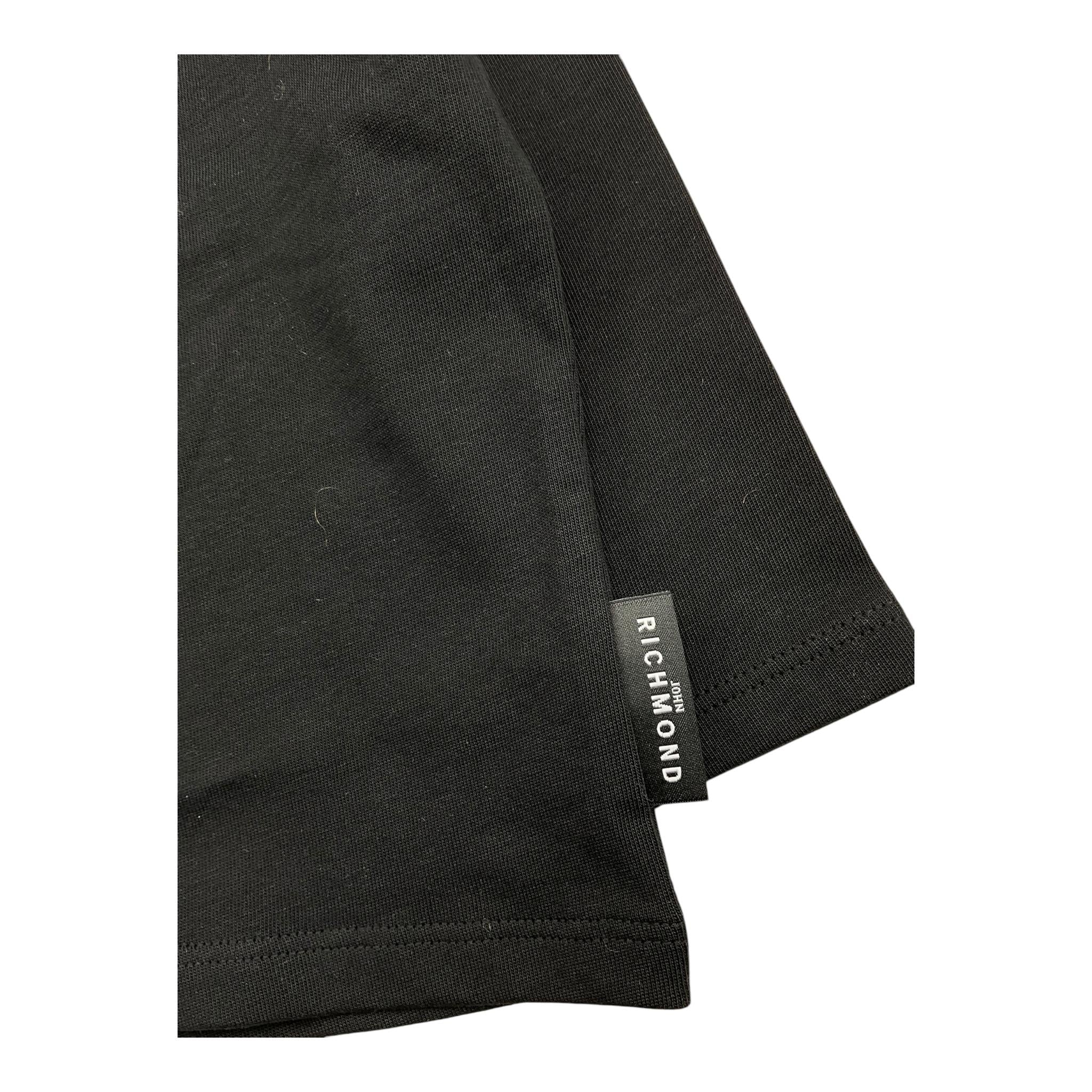 JOHN RICHMOND shirt girocollo tinta unita con stampa Nero per Neonato RIA25012TS NERO JOHN RICHMOND