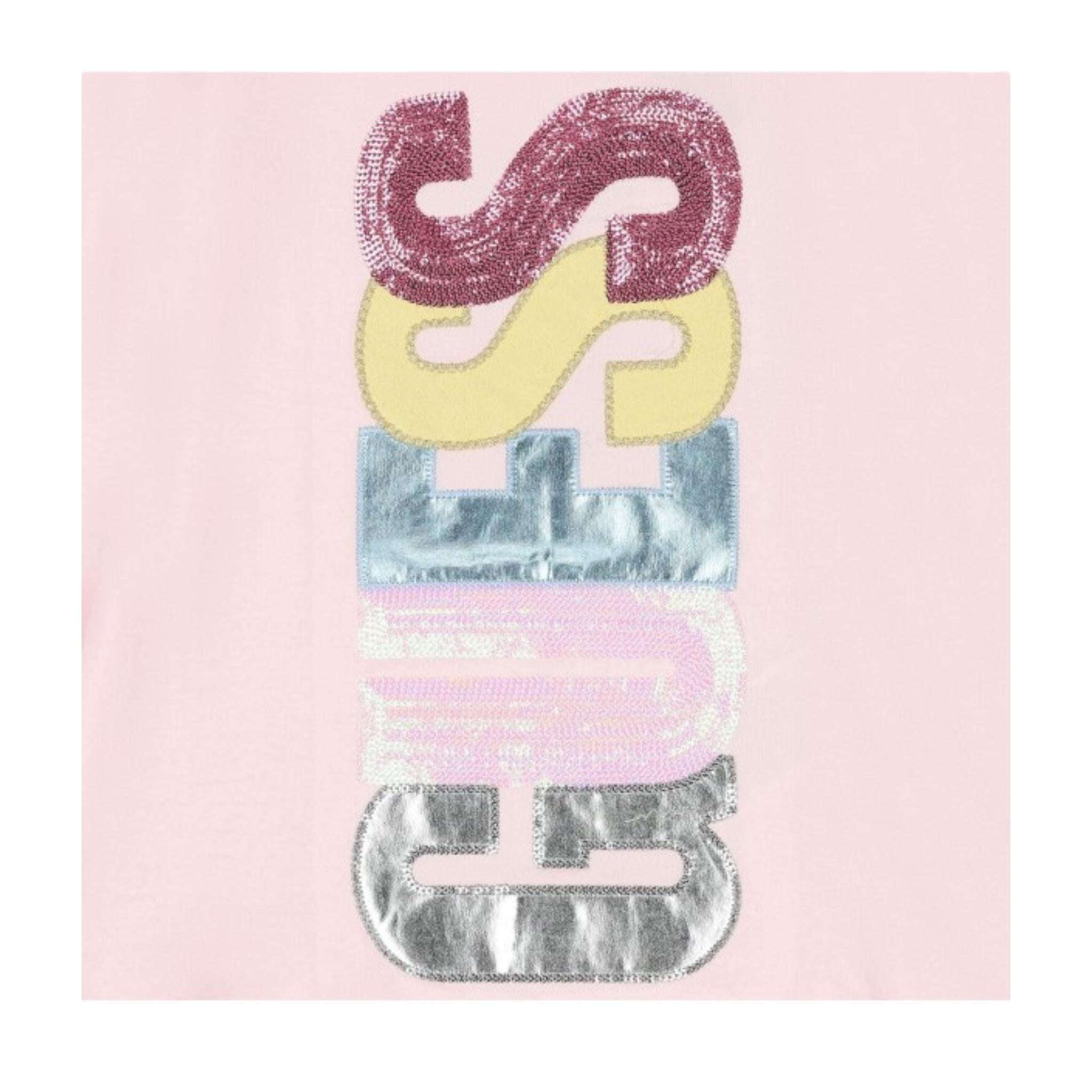 GUESS shirt girocollo tinta unita con stampa Rosa per Bambina K4YI06KAPO0JX ROSA GUESS