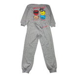 MOSCHINO completo 2pz tinta unita felpa-pantalone Grigio per Bambino HUK04C GRIGIO MOSCHINO